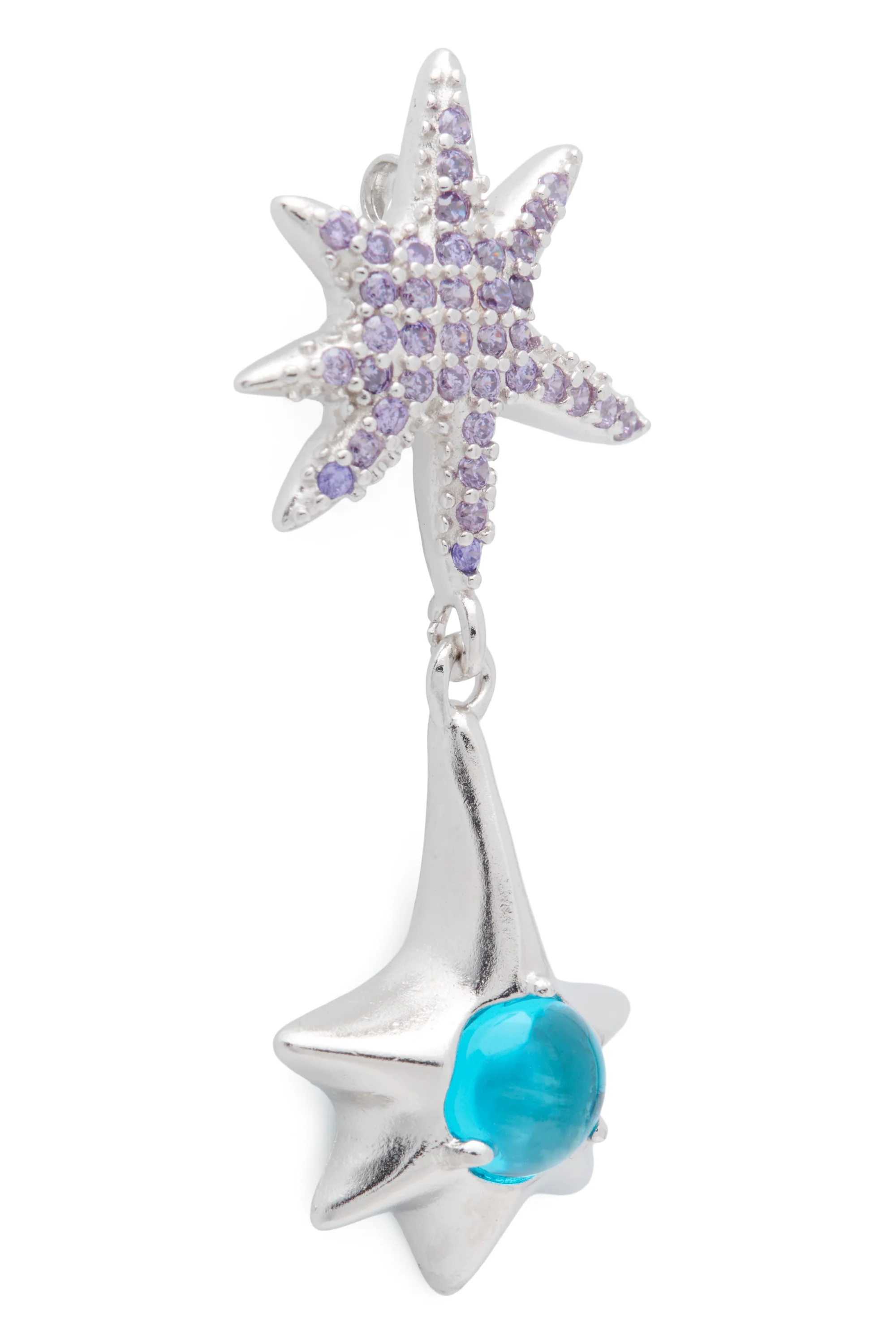 LAVENDER STAR DROP EARRING - Image 3