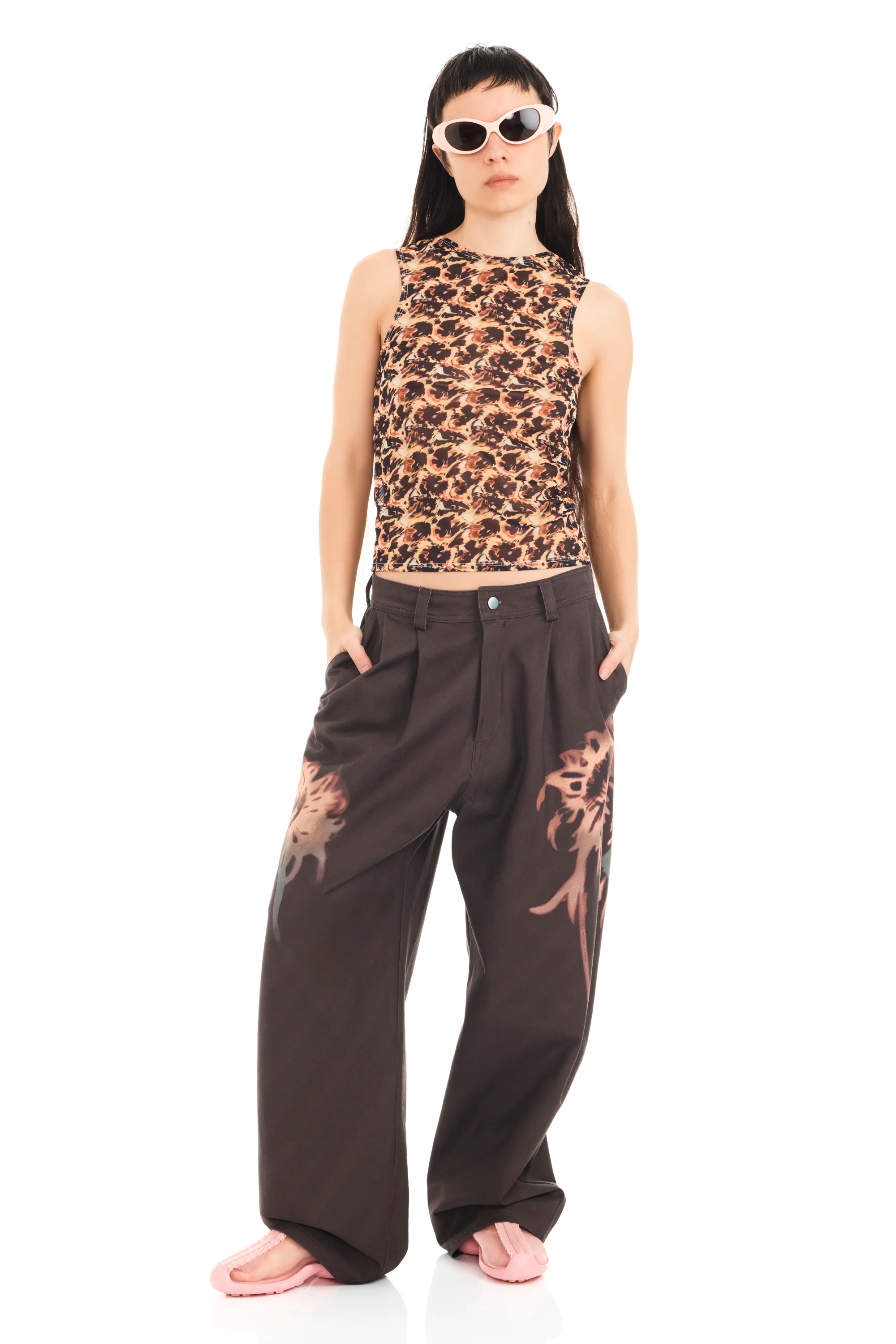LEOPARD PEONY DACHI CARDIO TANK
