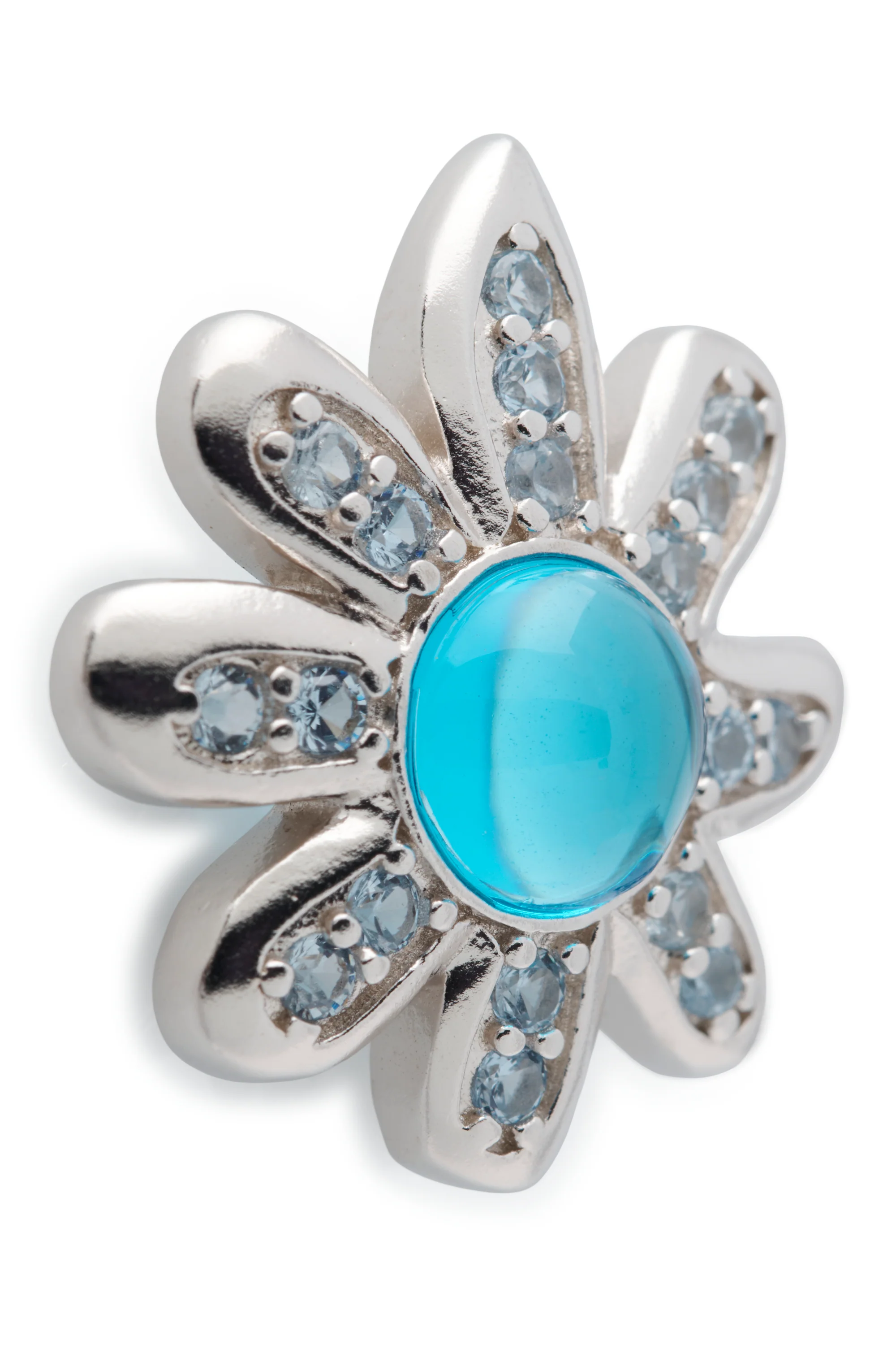 LIGHT SAPPHIRE CHAMOMILE EARRING - Image 3
