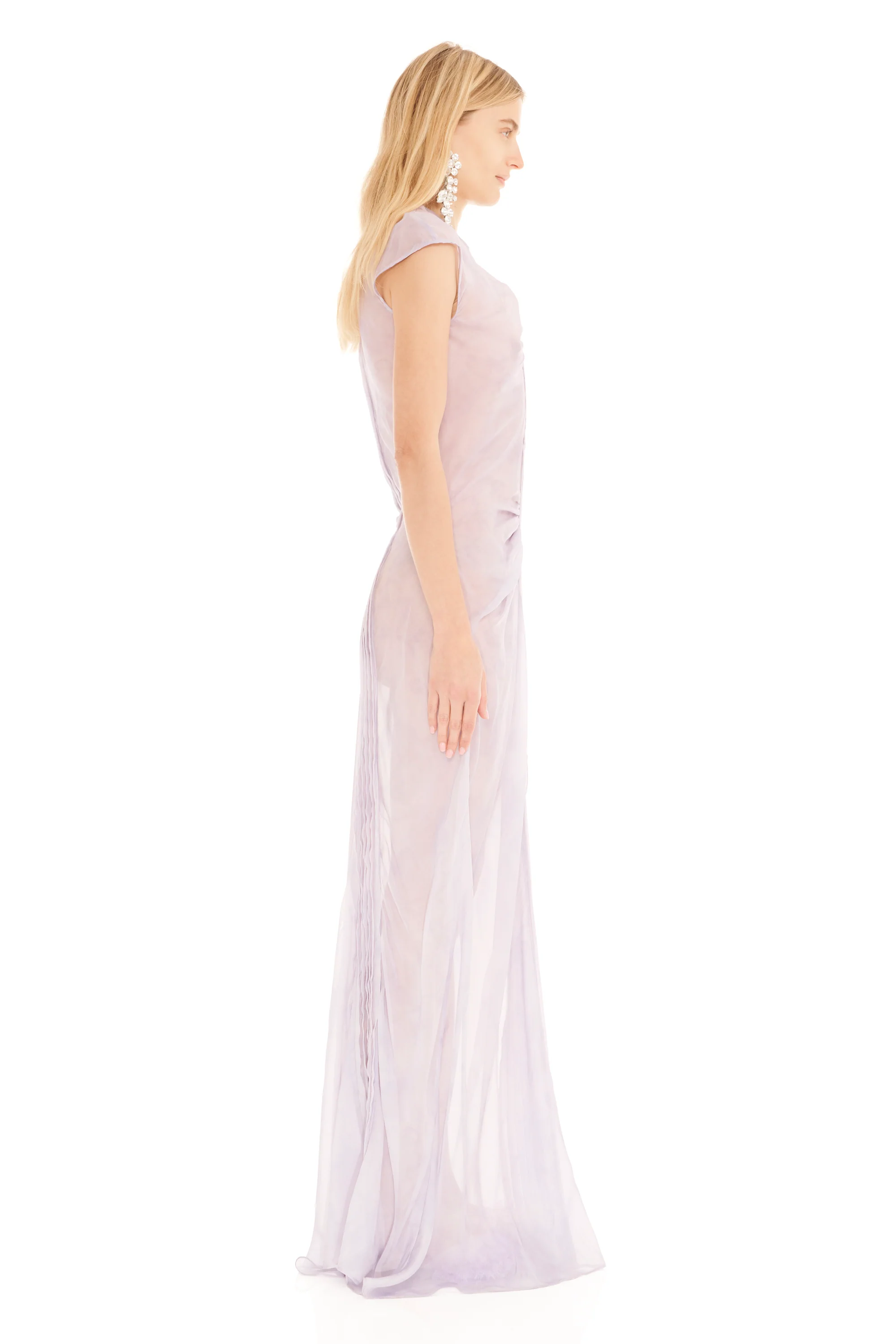 LILAC FLORAL SCRIBBLE OYINDA DRESS - Image 4
