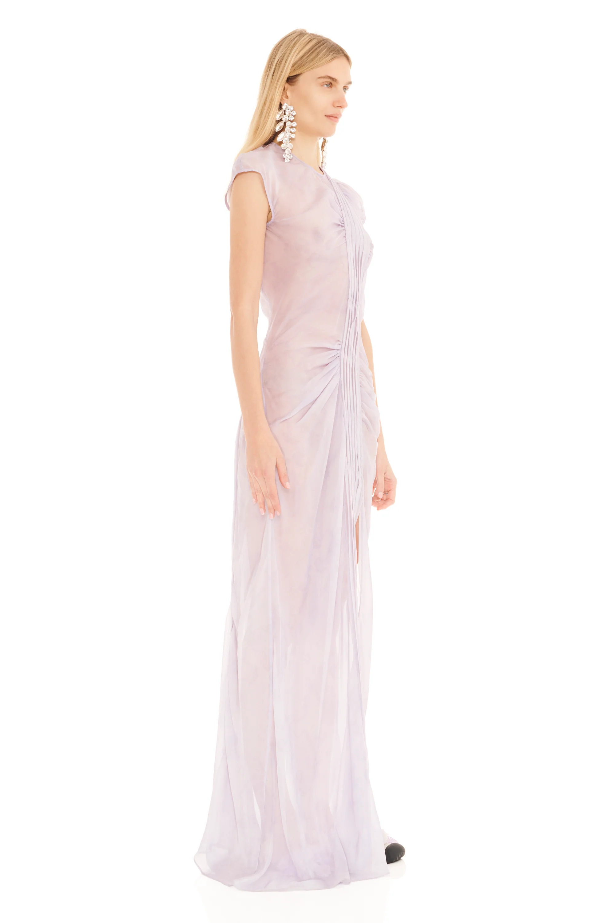 LILAC FLORAL SCRIBBLE OYINDA DRESS - Image 5