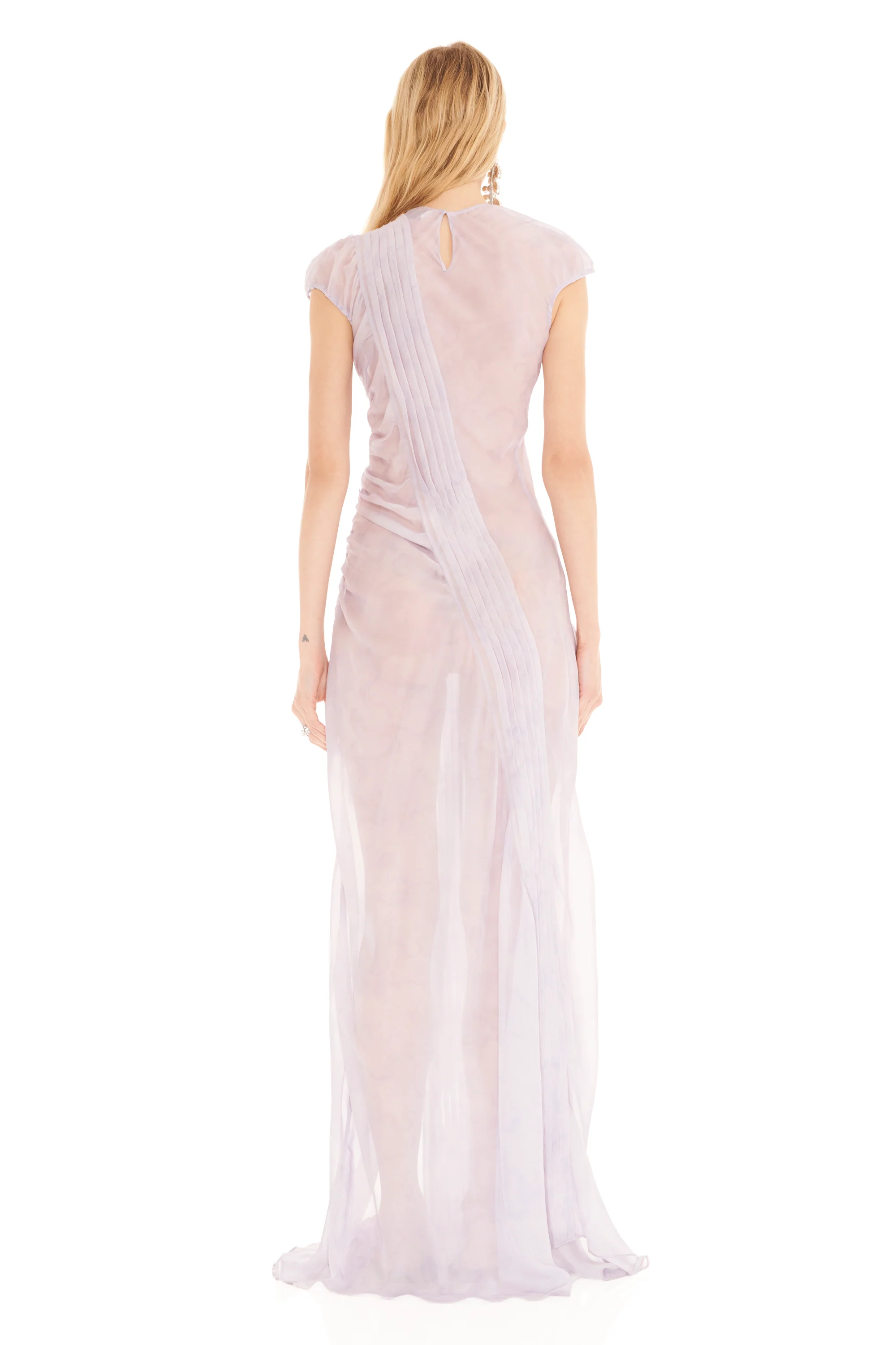 LILAC FLORAL SCRIBBLE OYINDA DRESS - Image 6