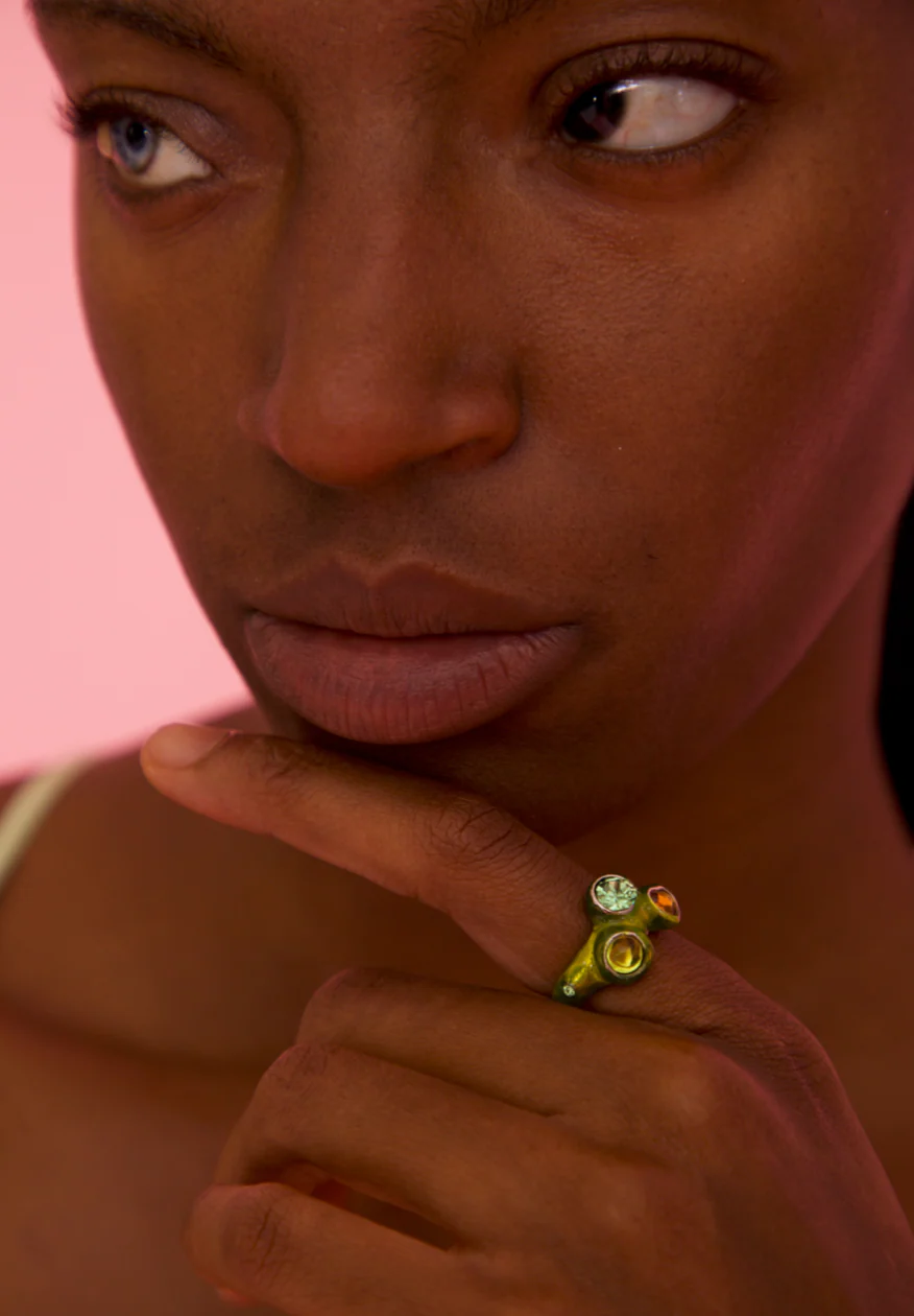 LIME MULTI FLORENCE RING - Image 2