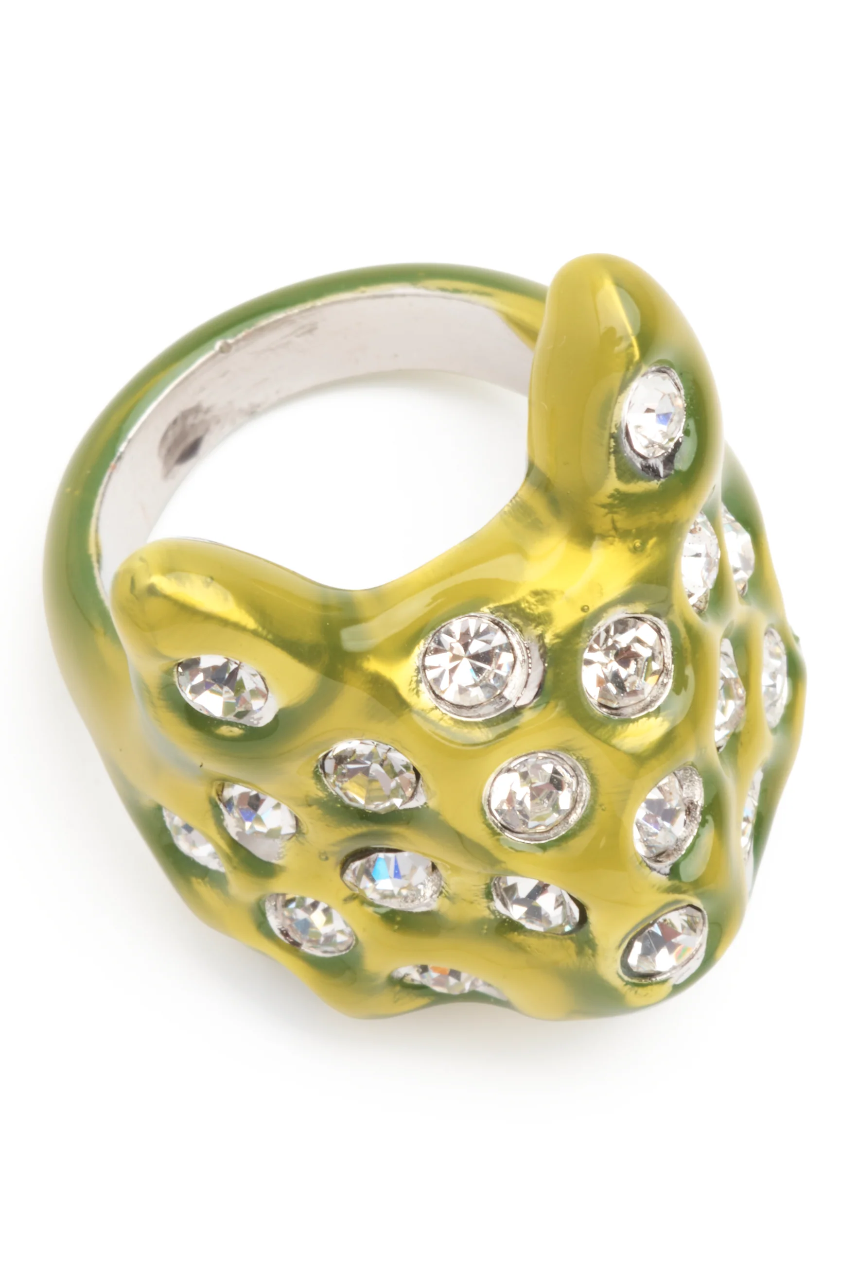 LIME PUFFY BUNNY RING - Image 4