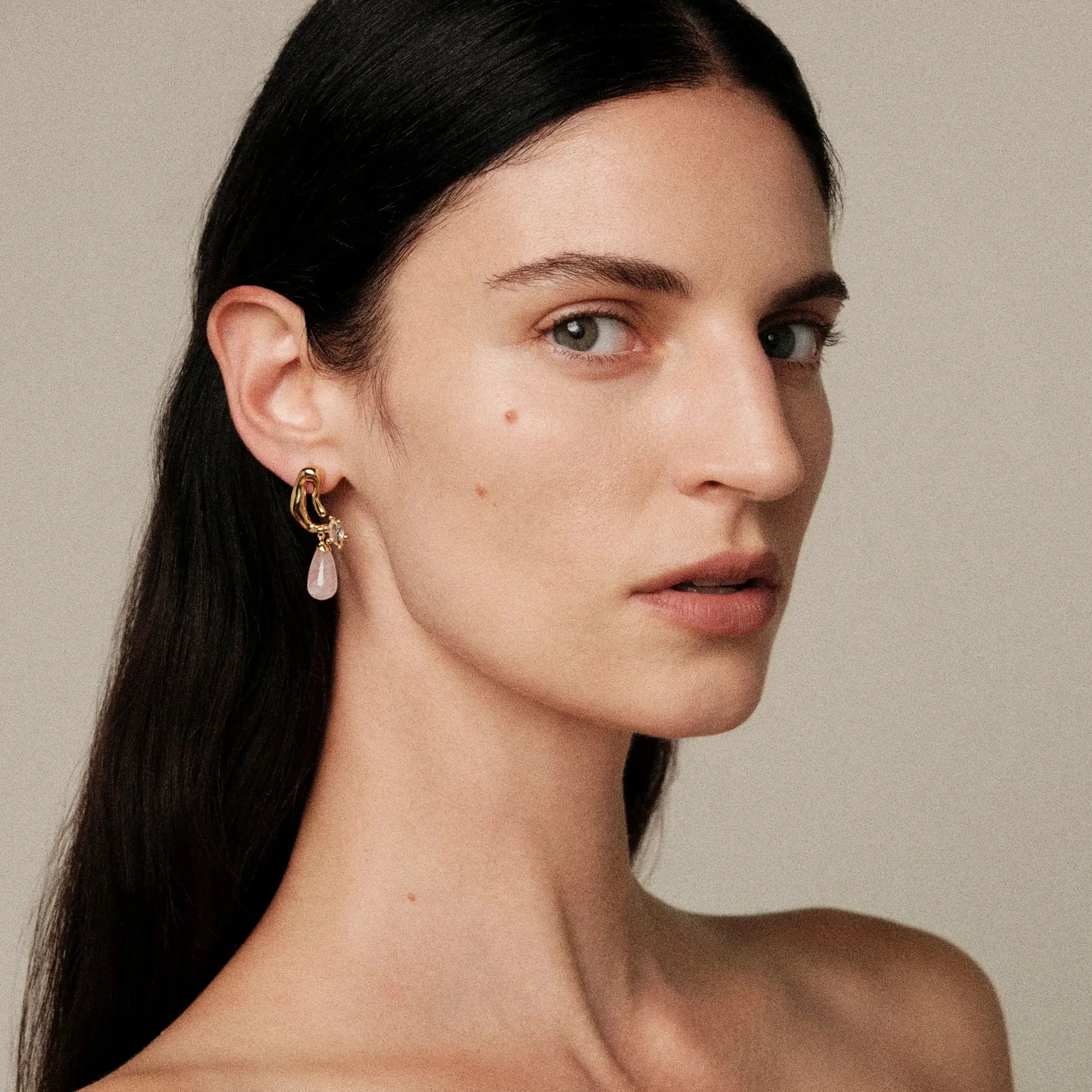 Mini Petal Drop Earrings - Image 3
