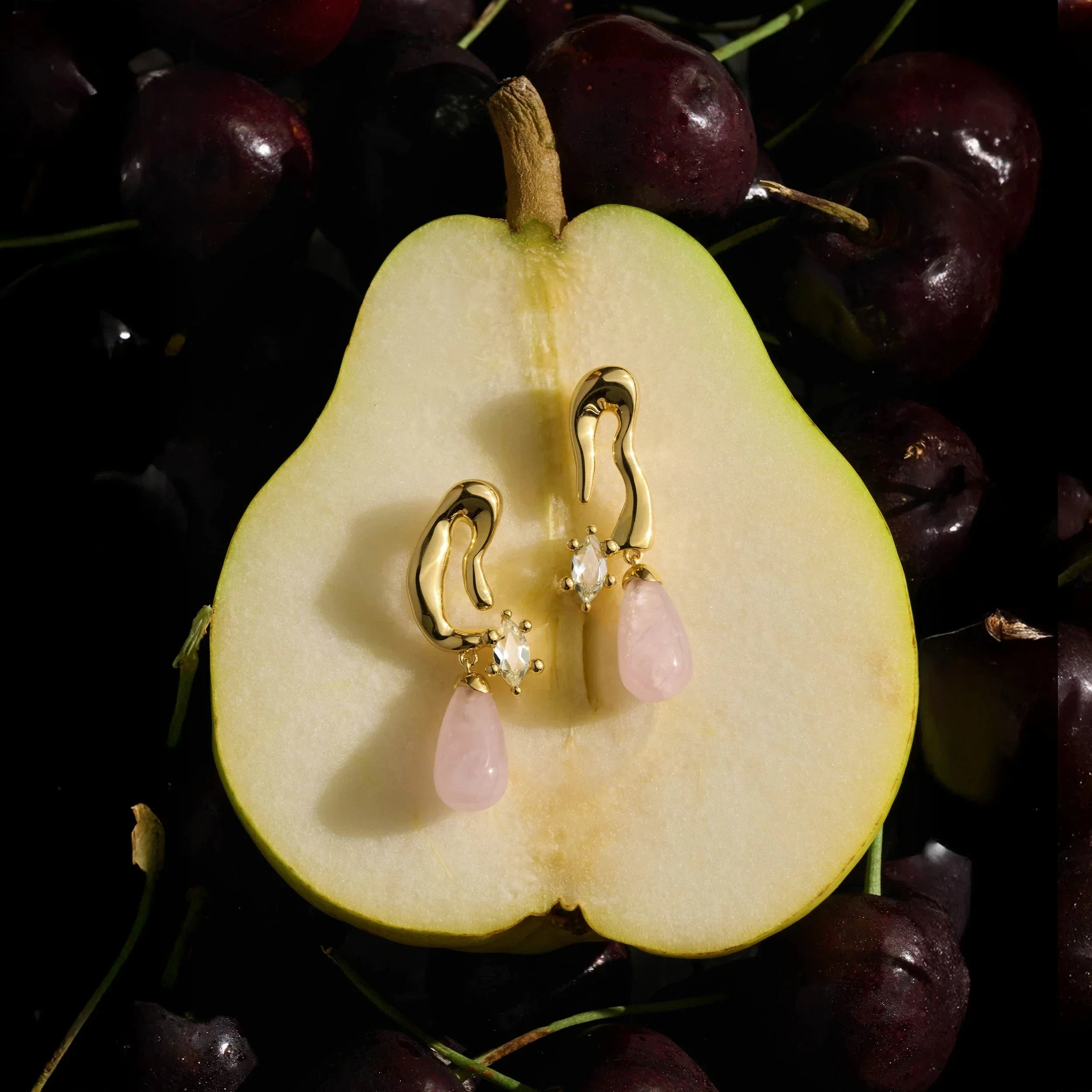 Mini Petal Drop Earrings - Image 4
