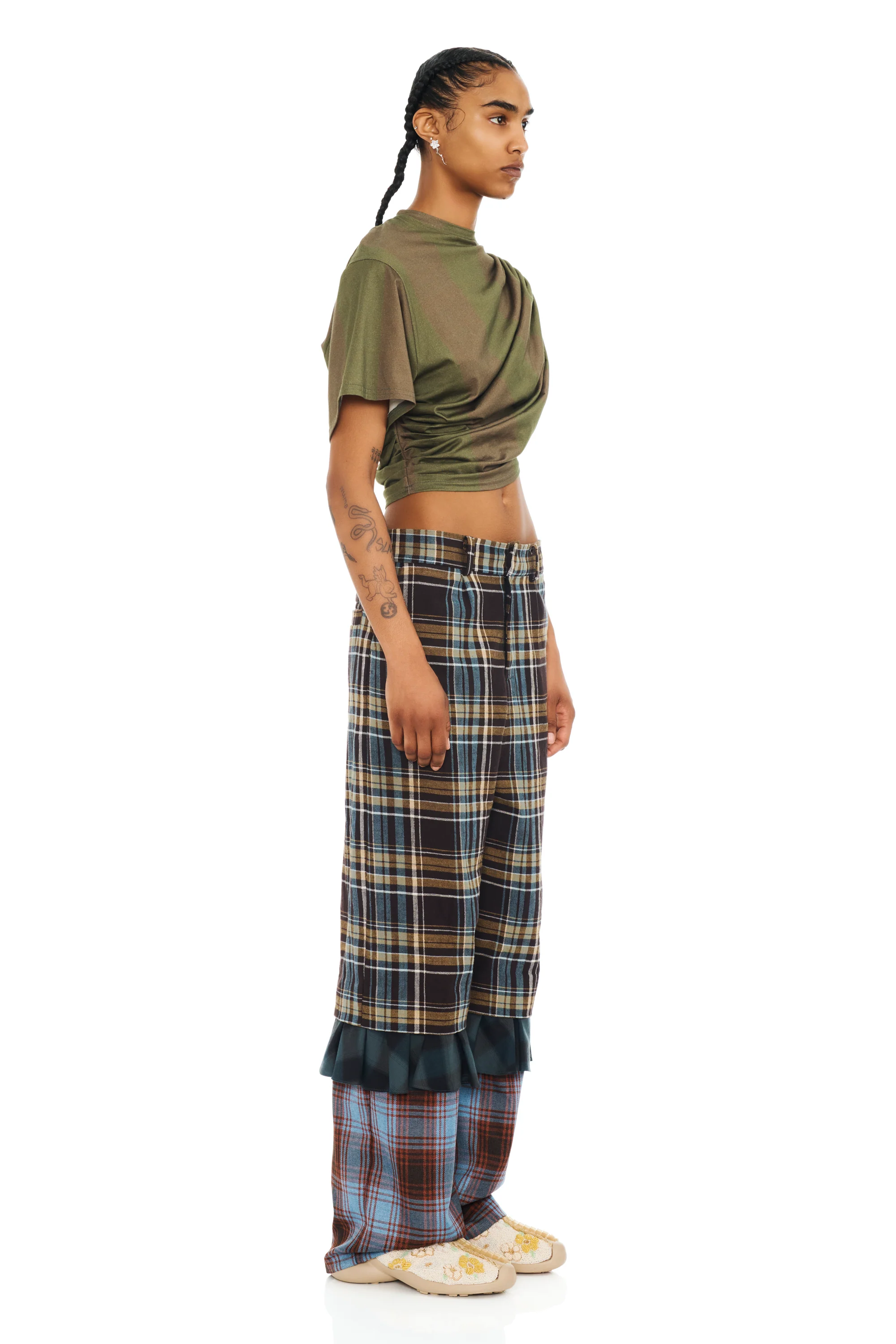 MULTI PLAID GERANIUM TROUSER - Image 3