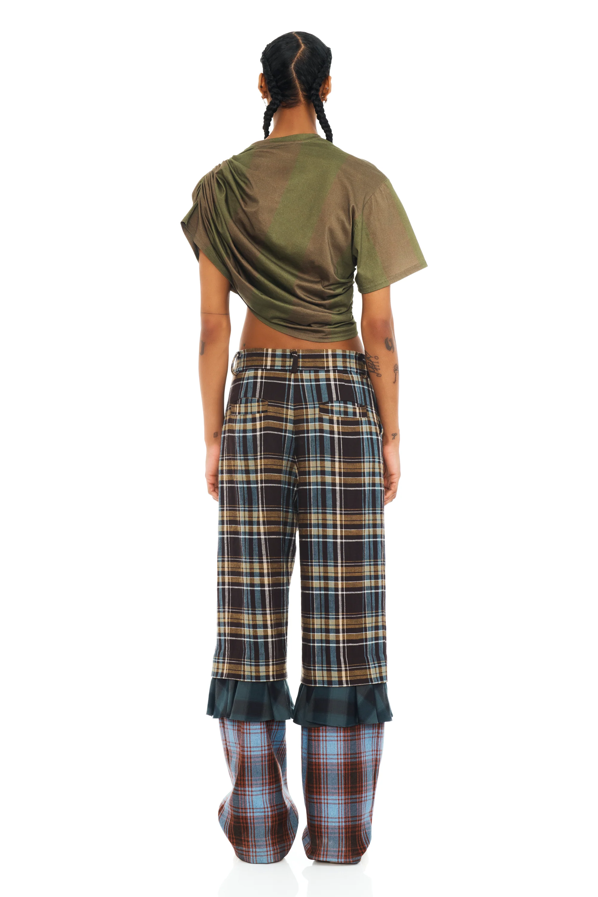 MULTI PLAID GERANIUM TROUSER - Image 5