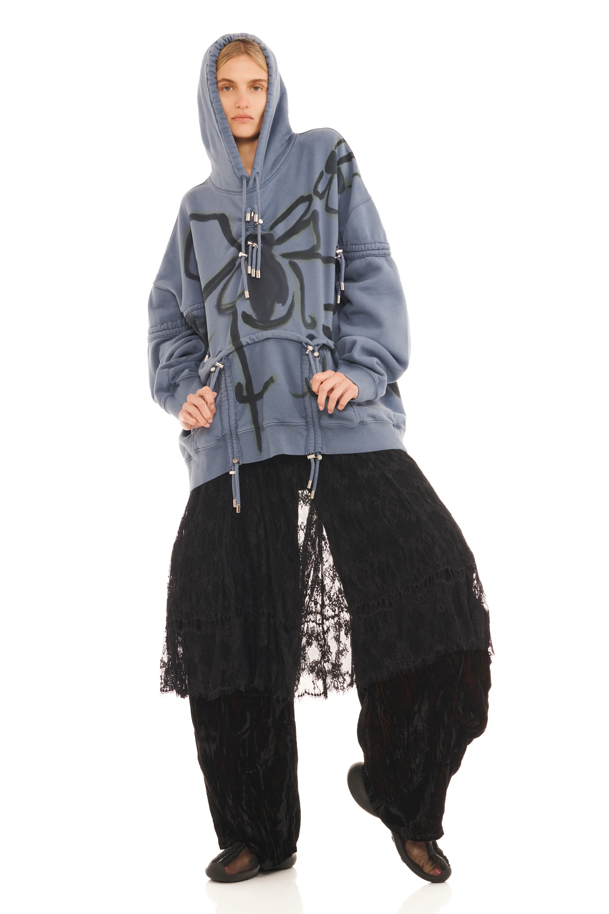 NAVY BUG BURST HOODIE - Image 3