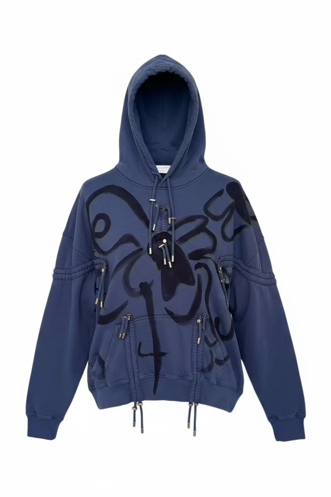 NAVY BUG BURST HOODIE - Image 4