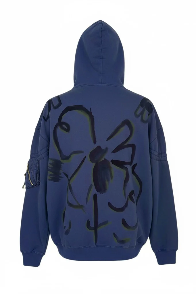 NAVY BUG BURST HOODIE - Image 5