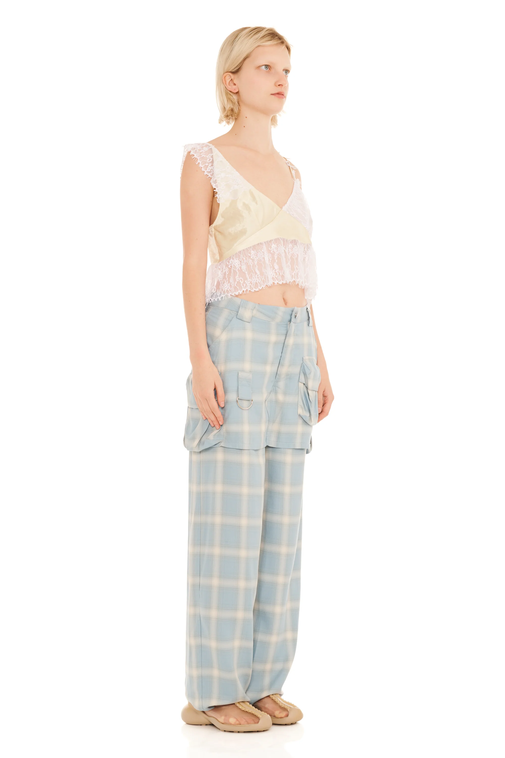 OCEAN PLAID CARGO SKIRTPANT - Image 3