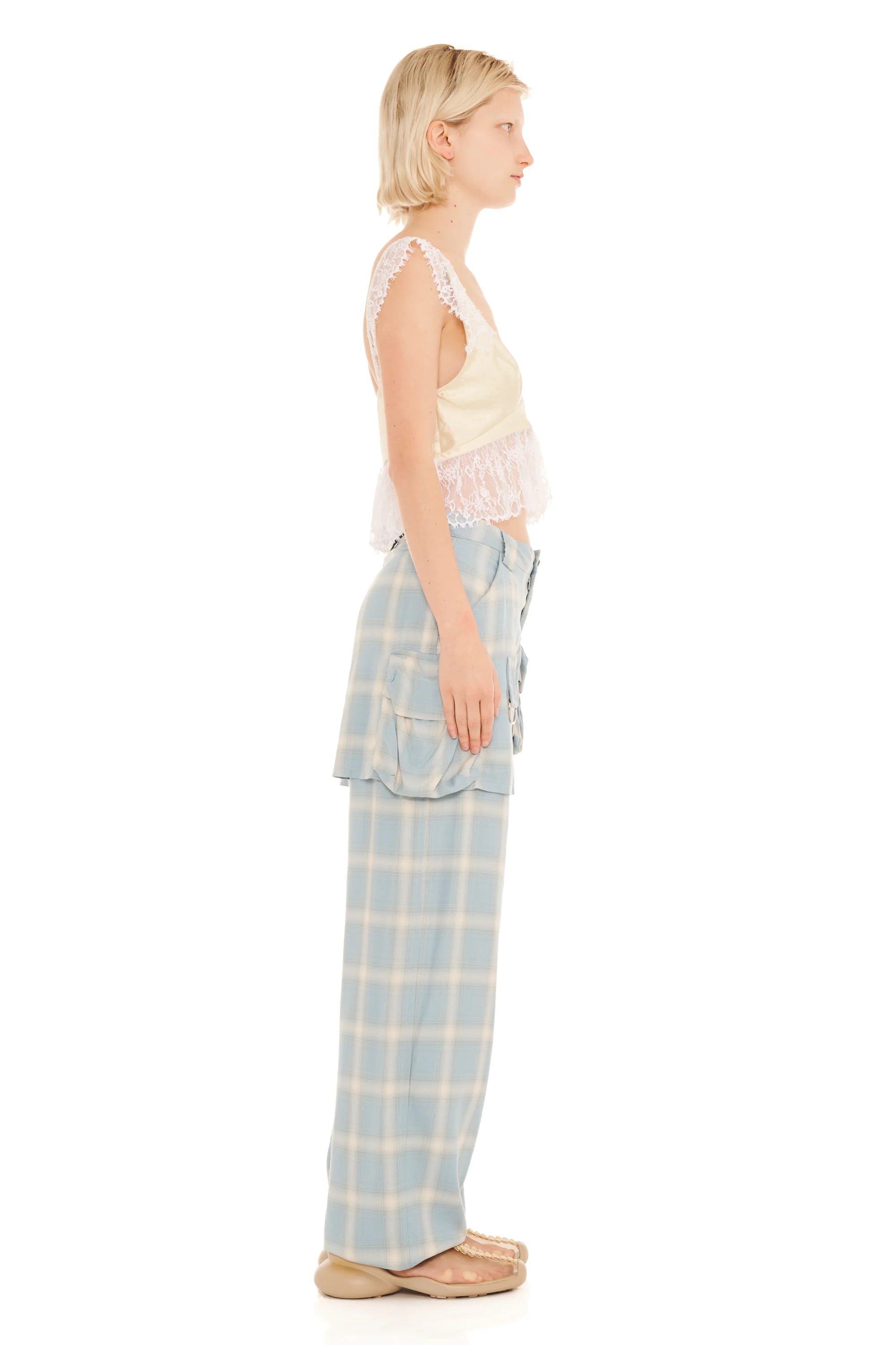 OCEAN PLAID CARGO SKIRTPANT - Image 4