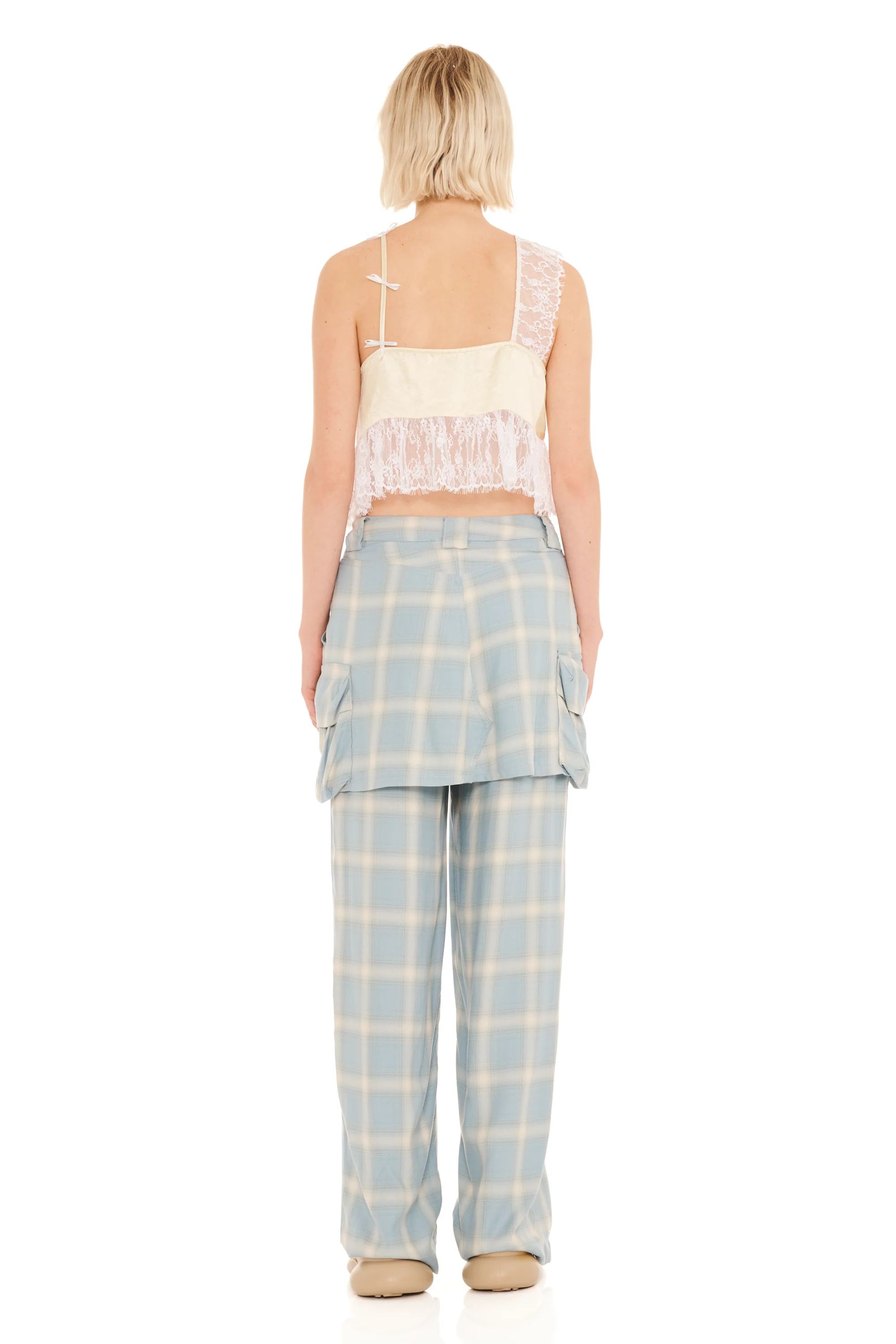 OCEAN PLAID CARGO SKIRTPANT - Image 5