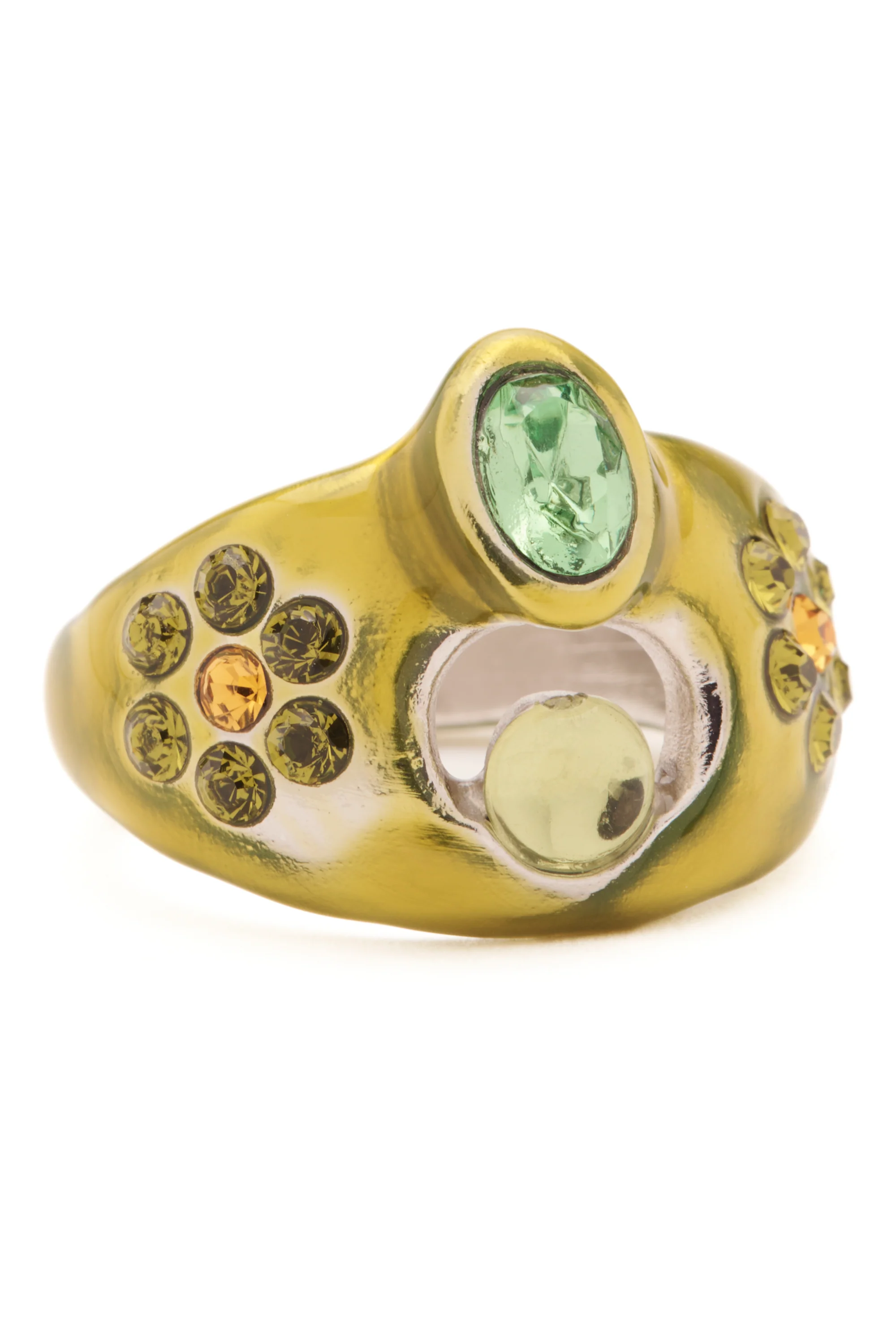OLIVE COSMIC DAISY RING - Image 2