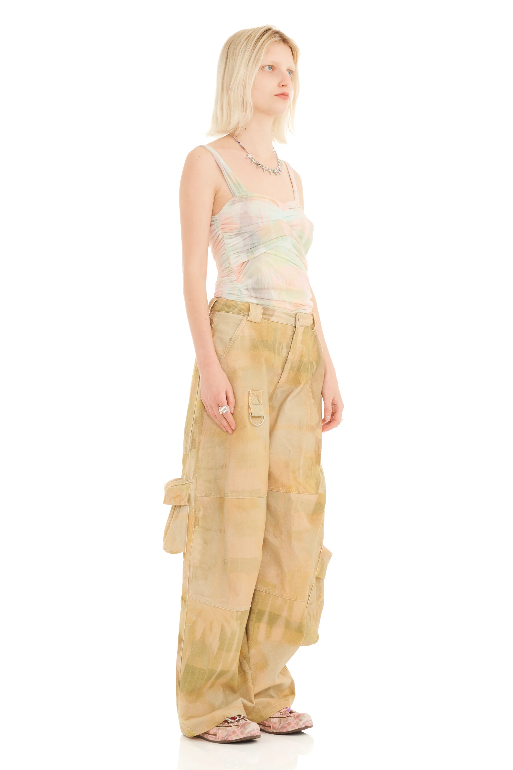 OLIVE GUA SHA LAWN CARGO PANT - Image 4