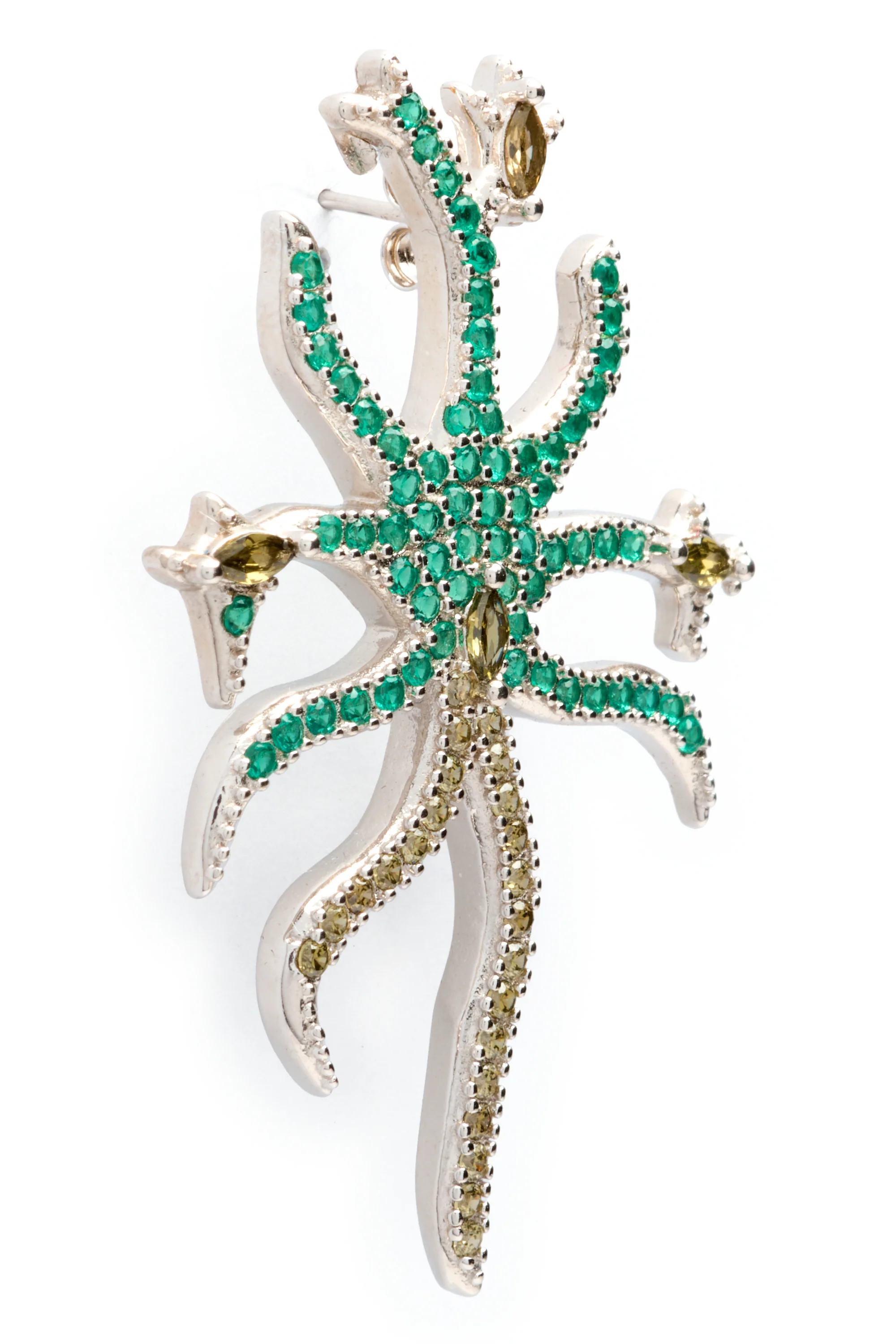 OLIVINE EMERALD ETOILE EARRING - Image 3
