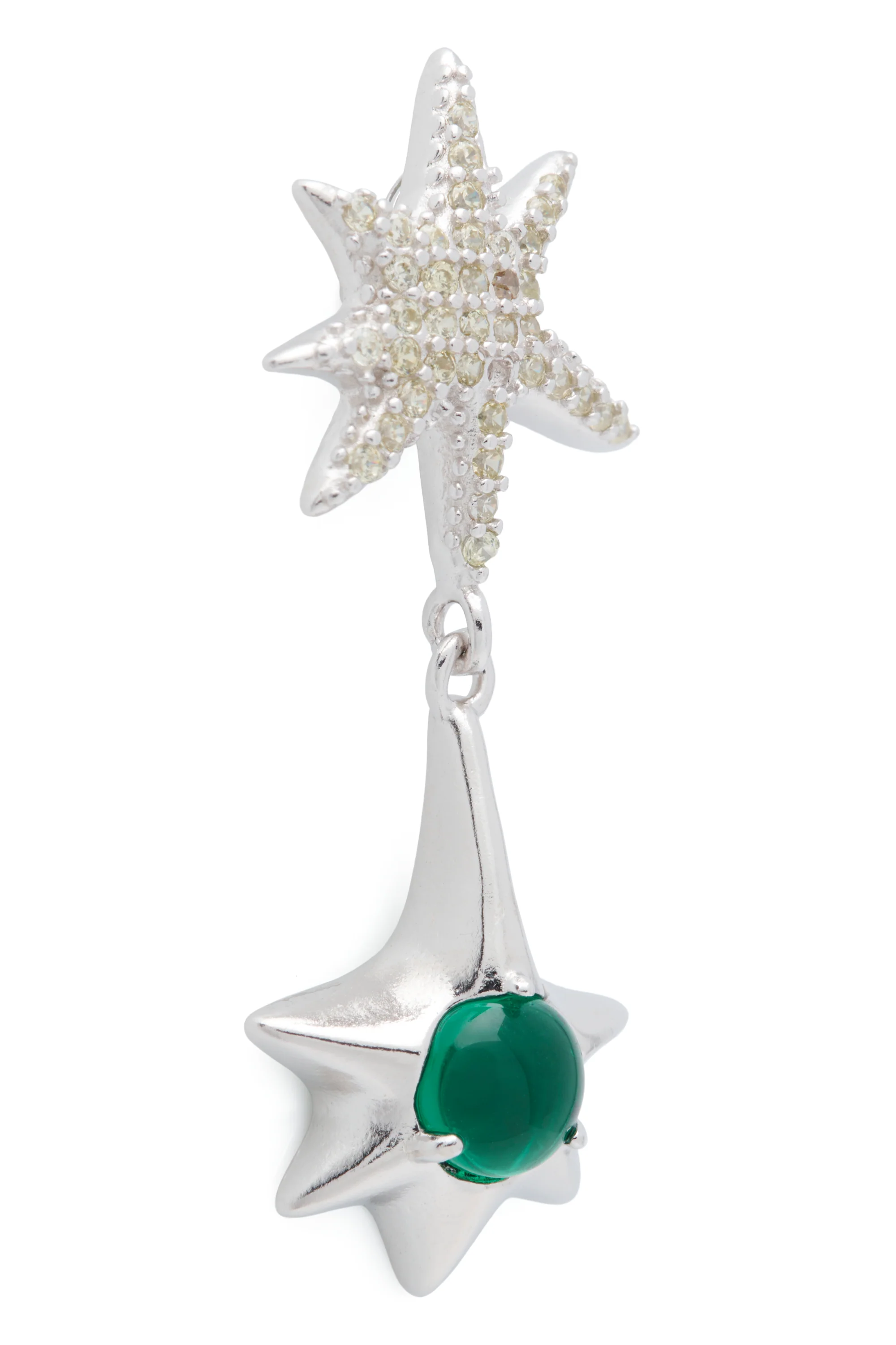 OLIVINE STAR DROP EARRING - Image 3