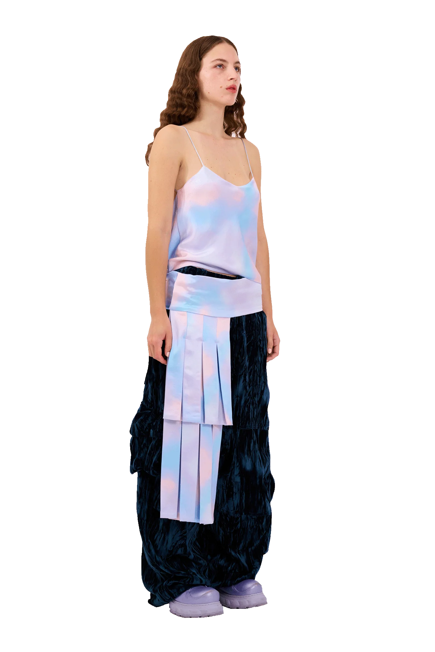 PERIWINKLE PLAID MEOW TOP - Image 7
