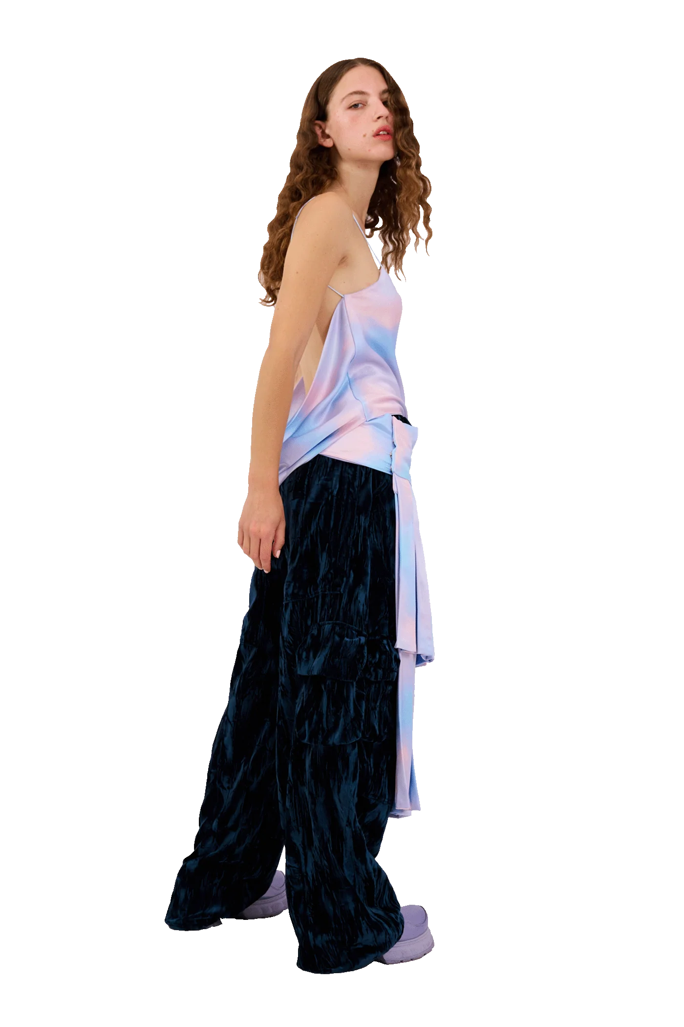 PERIWINKLE PLAID MEOW TOP - Image 8