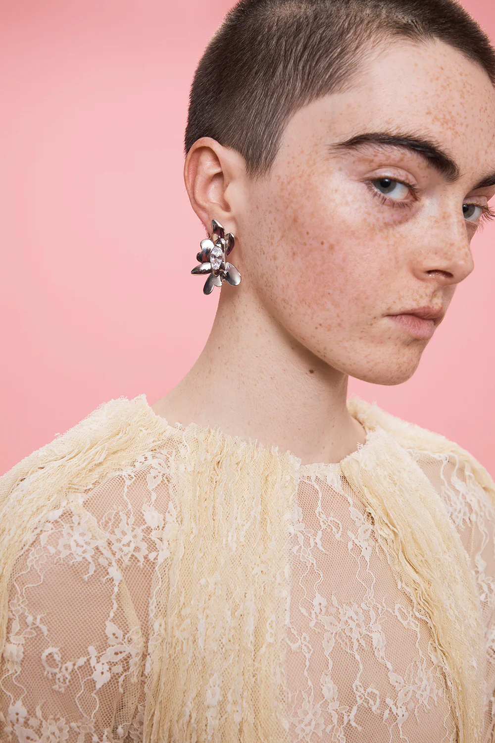 PINK DAISY MAXI EARRING - Image 3