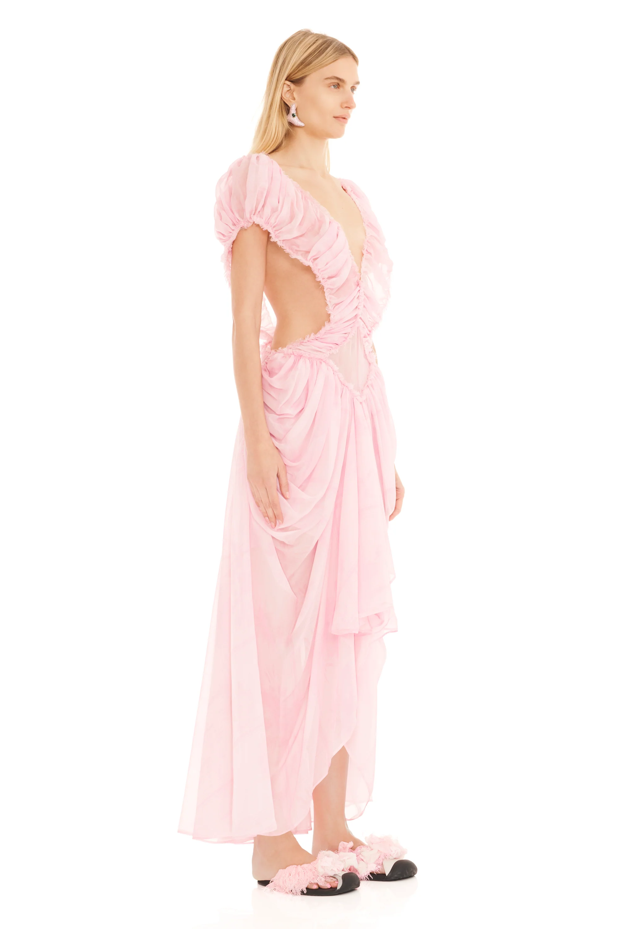 PINK PLAID DIAMOND DRESS - Image 5