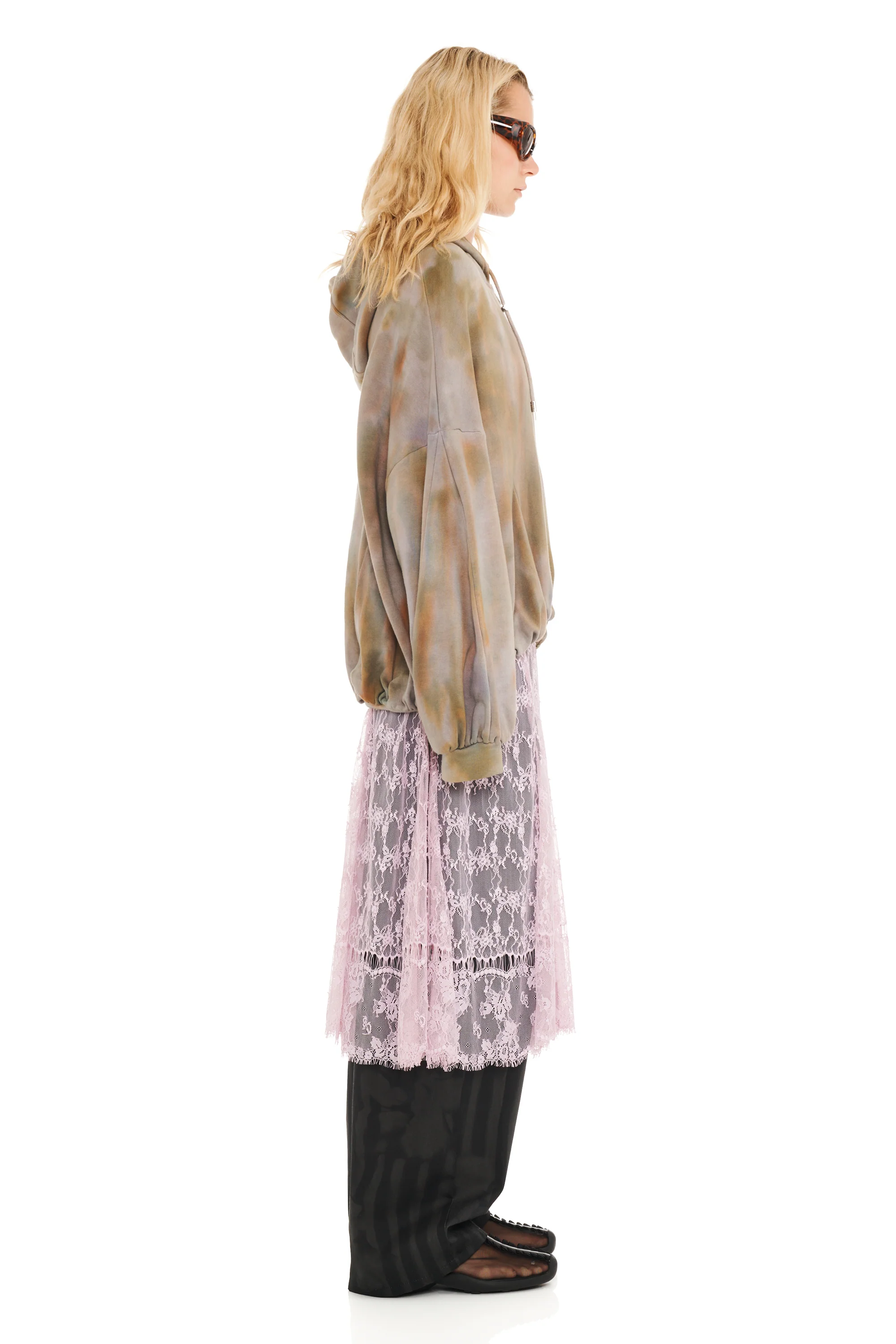 REISHI AURORA GATHERED ZIP UP HOODIE - Image 3