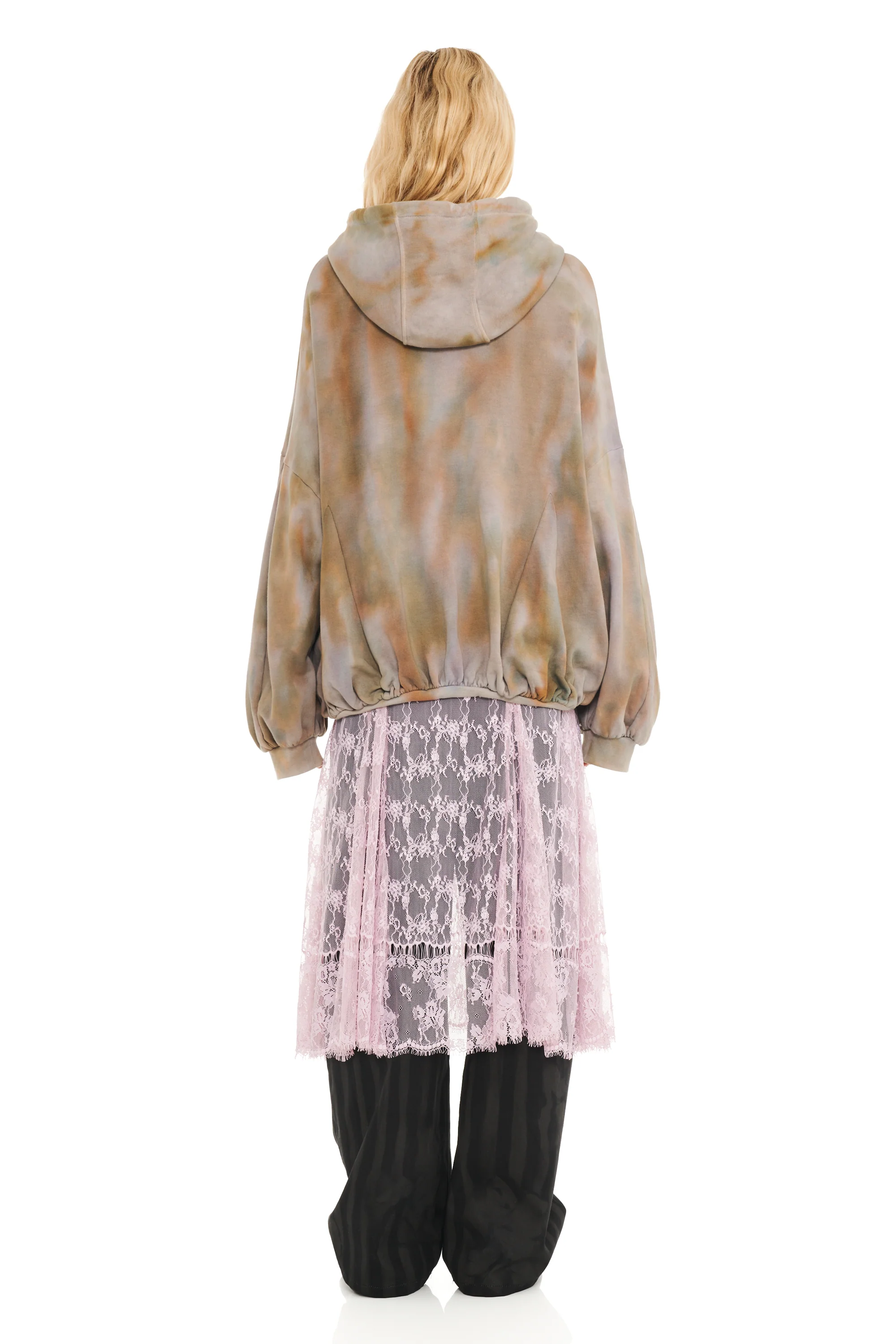 REISHI AURORA GATHERED ZIP UP HOODIE - Image 5