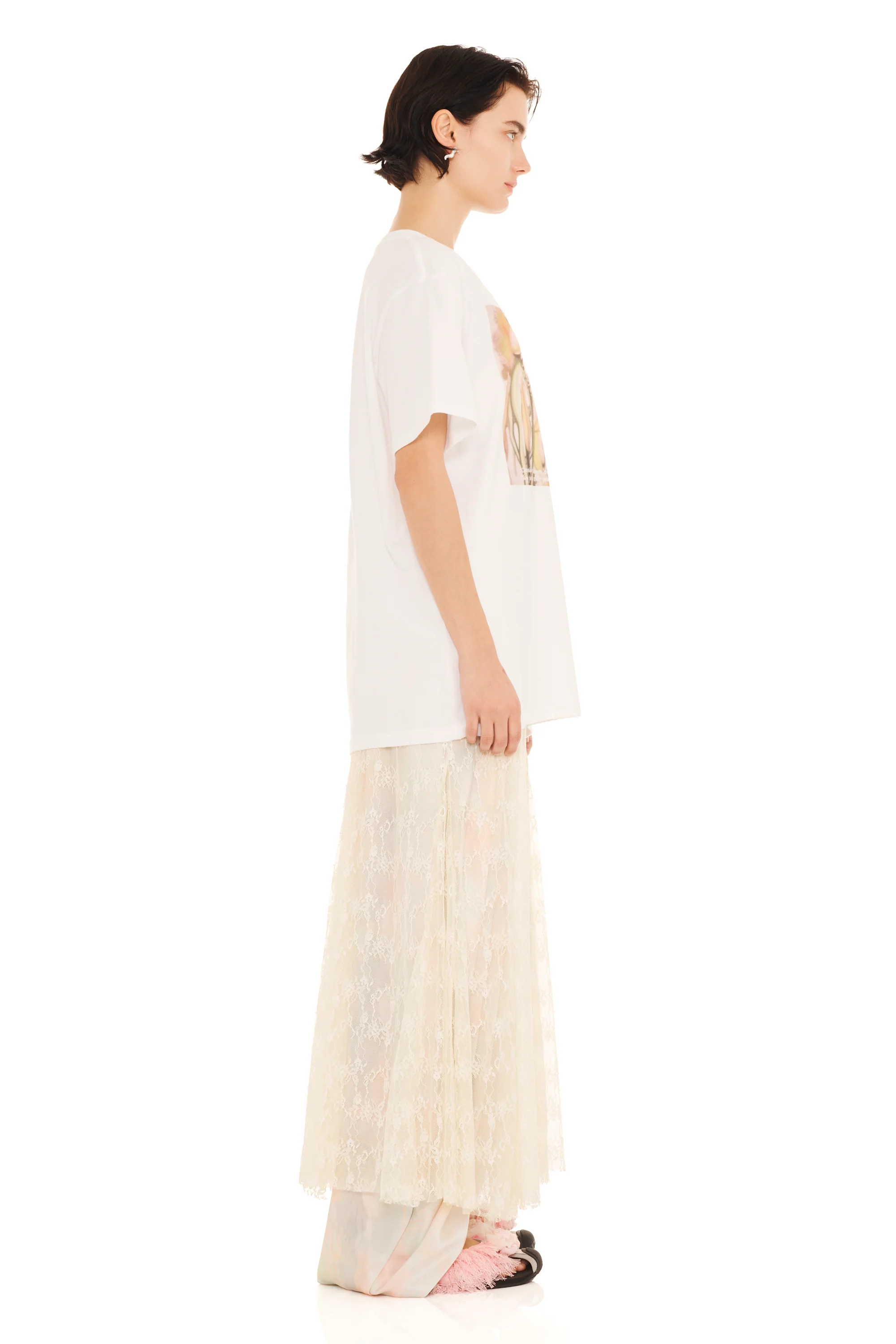 RHINESTONE FLOWER PETAL GRAPHIC TEE - Image 2
