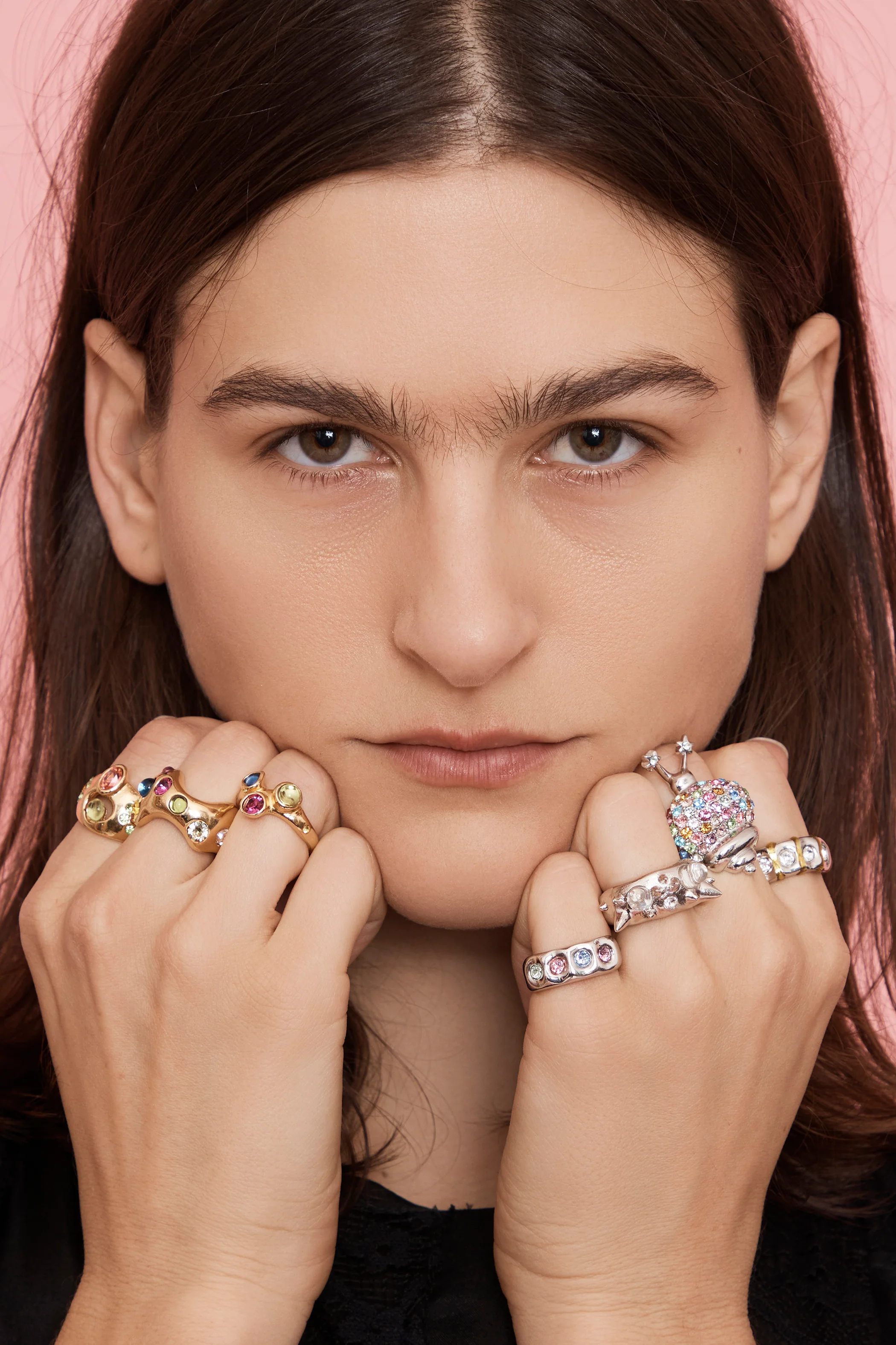 SILVER CLEAR DEMI ALIEN RING - Image 6