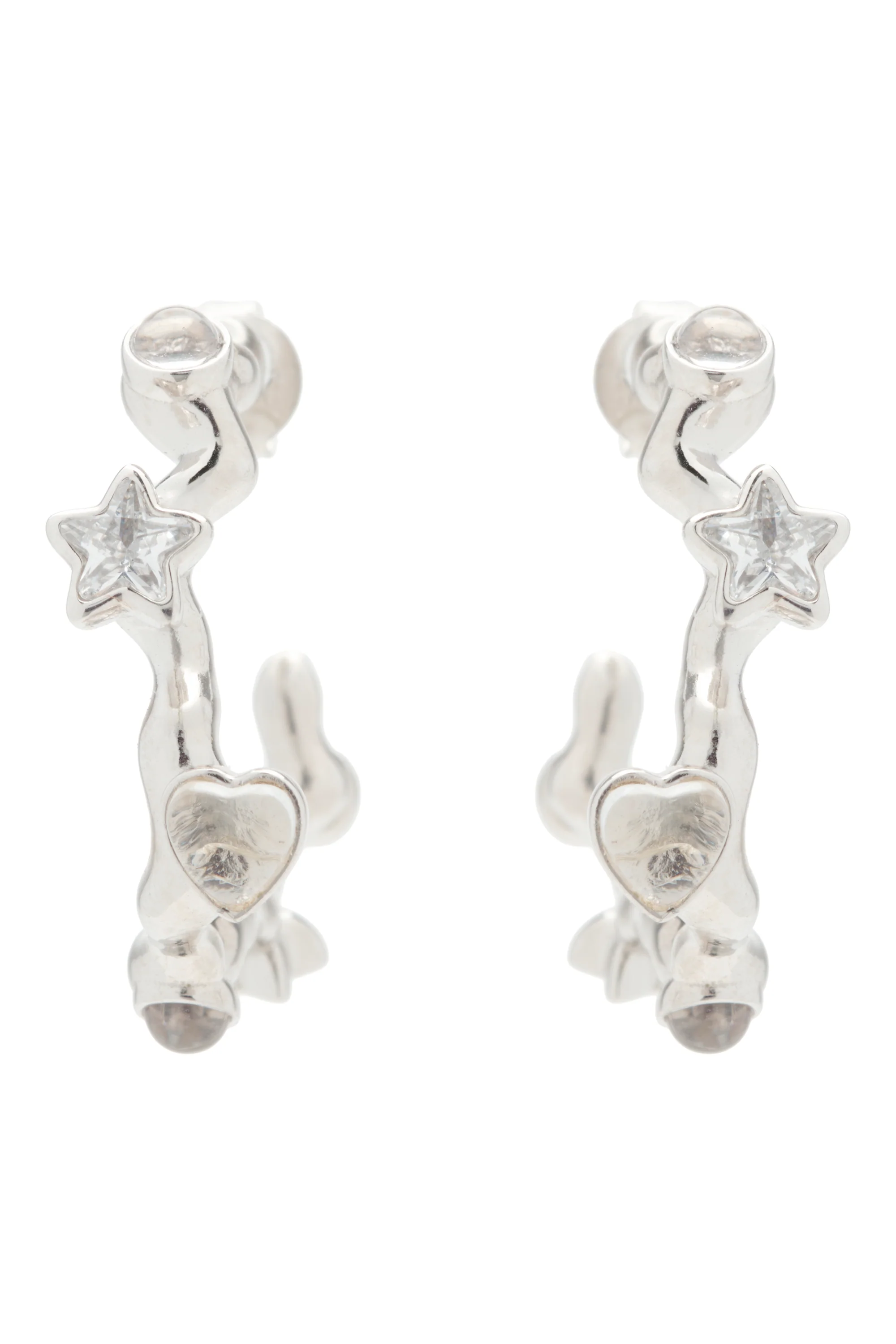 SILVER CLEAR FLORENCE EARRINGS