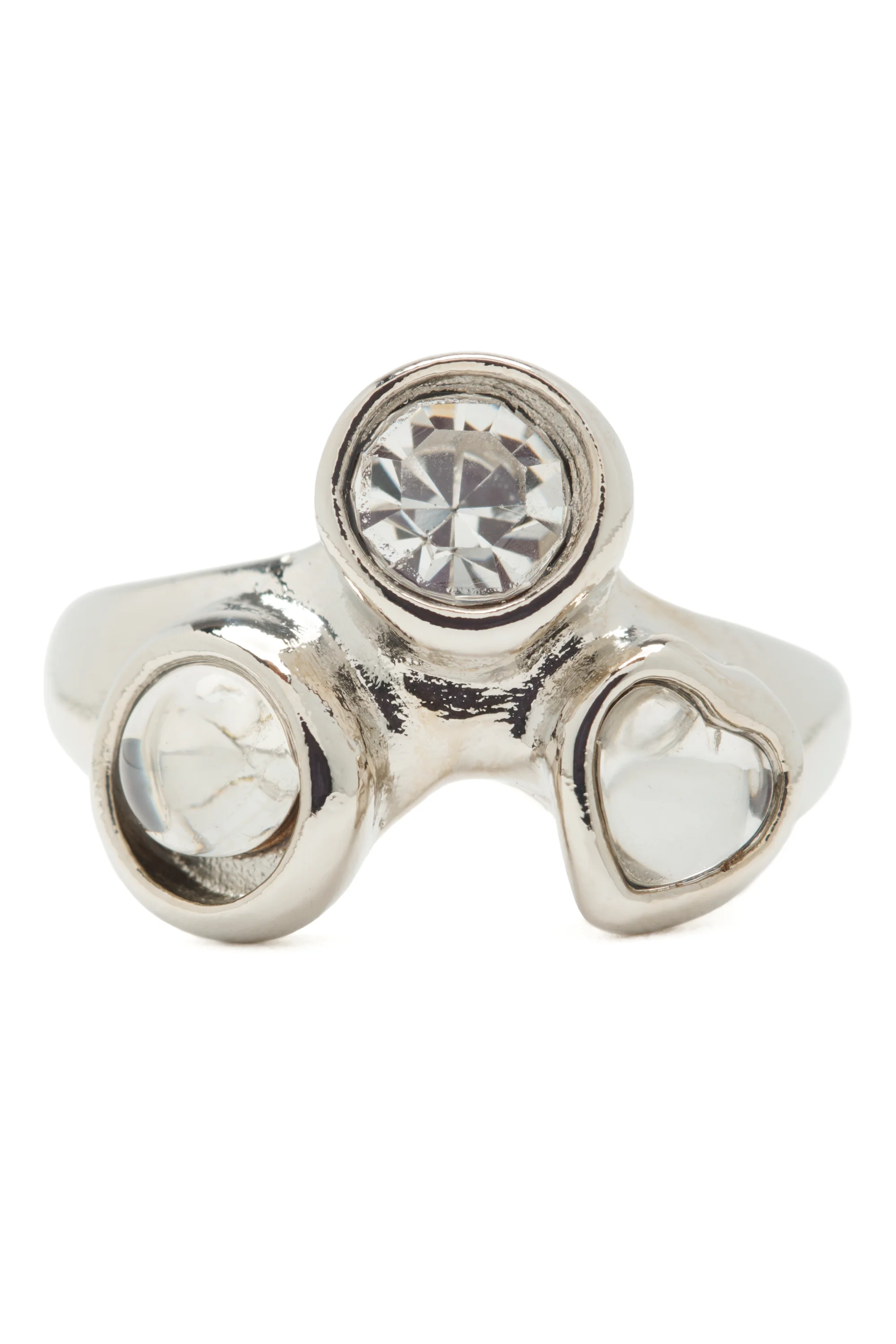 SILVER CLEAR FLORENCE TOE RING