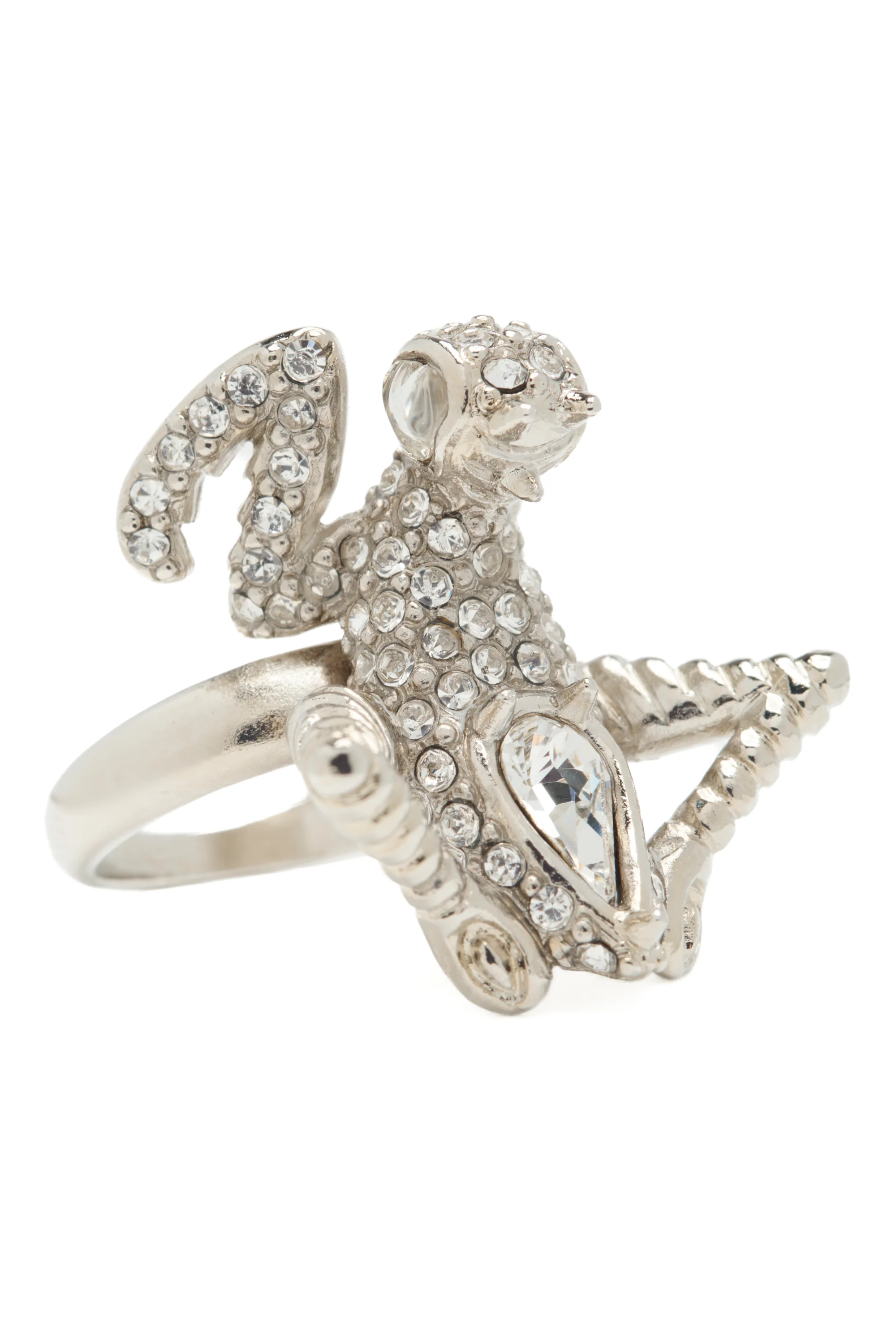 SILVER CLEAR MANTIS RING - Image 3
