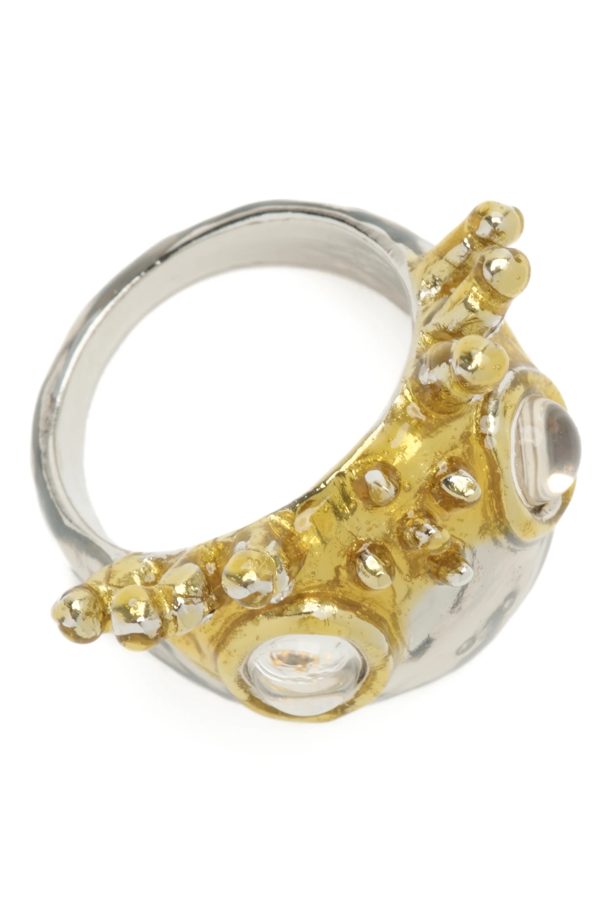 SILVER GOLD AXOLOTL RING - Image 3
