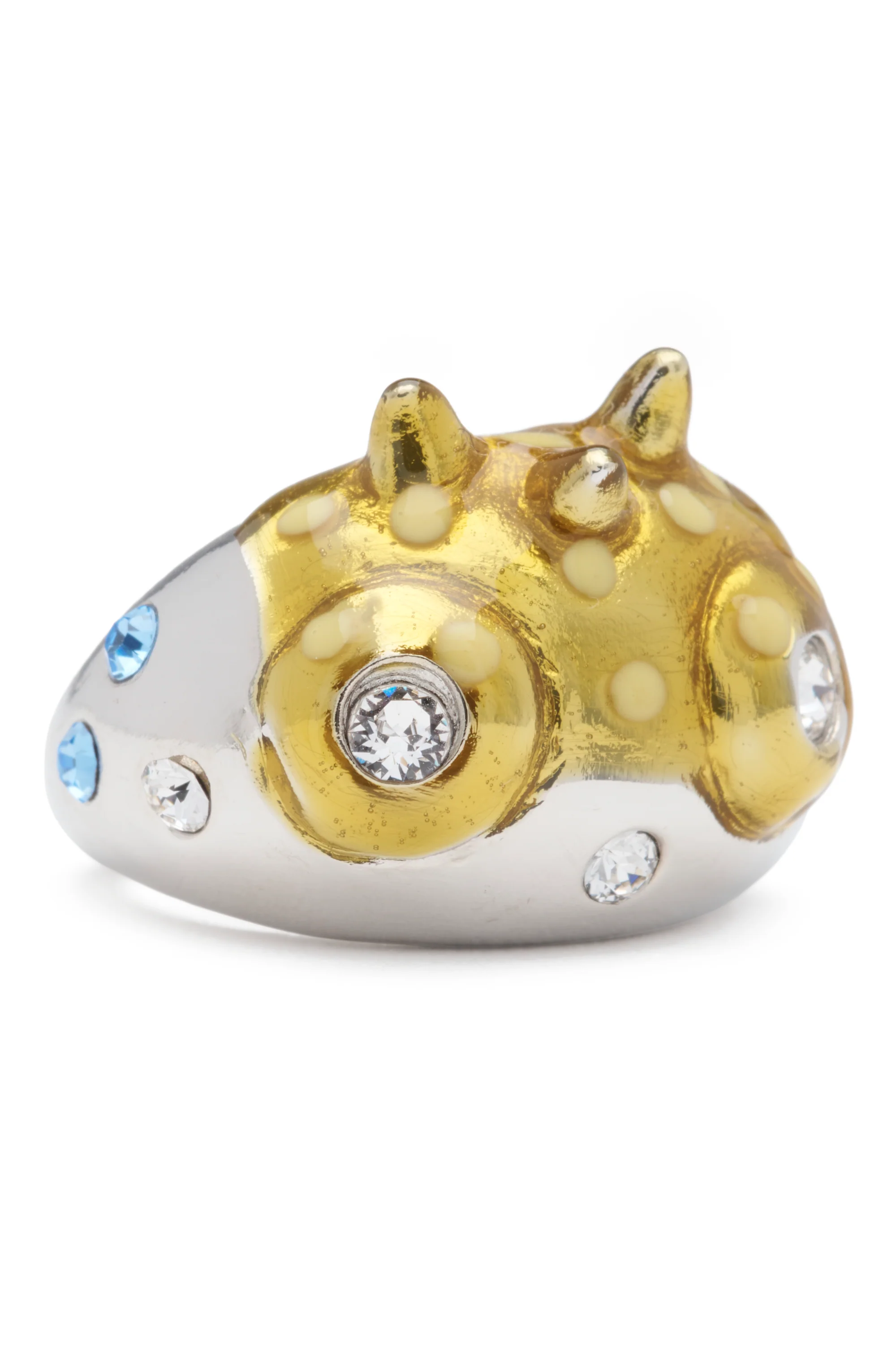 SILVER GOLD RHINO BABY RING - Image 2