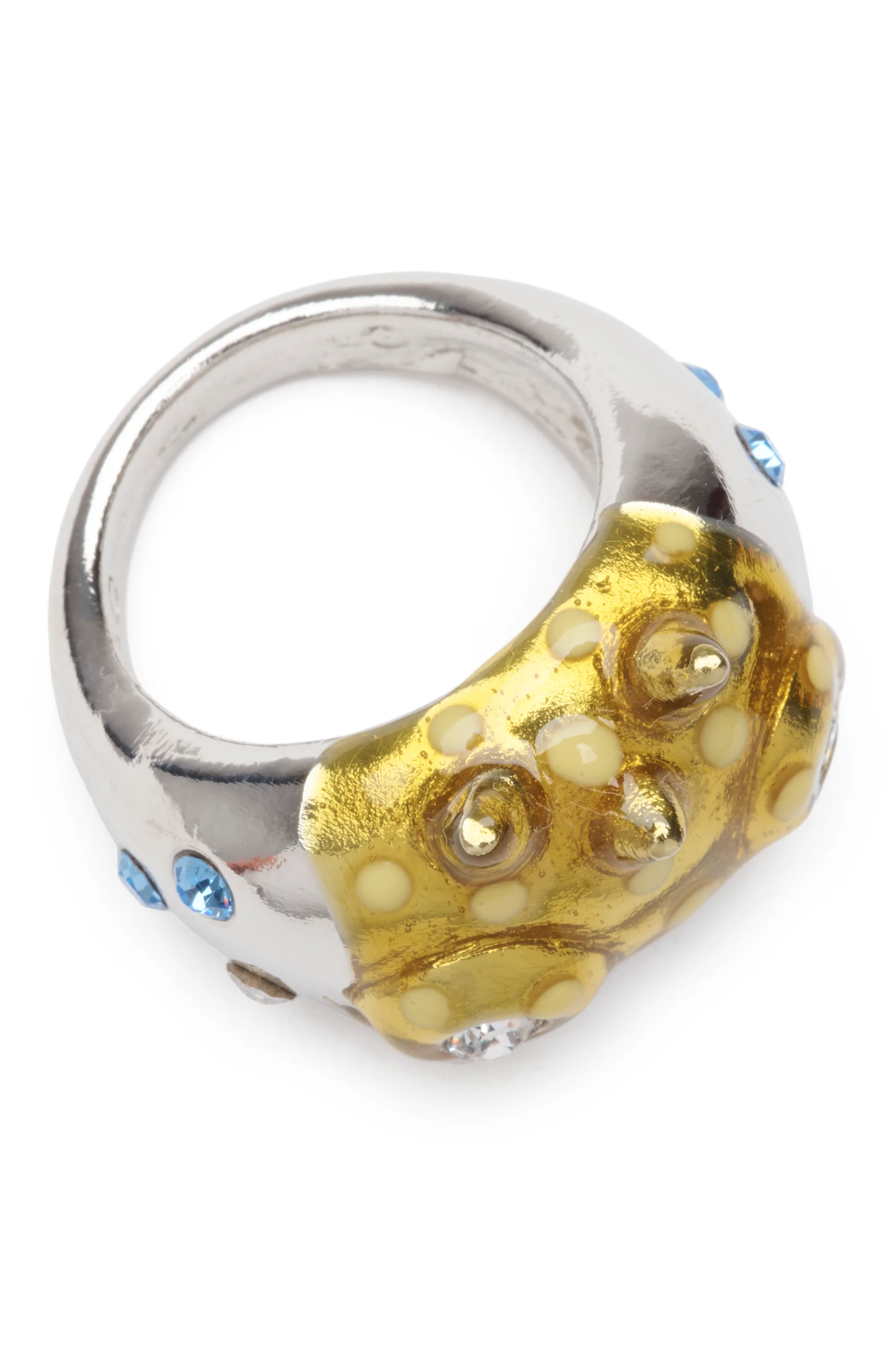 SILVER GOLD RHINO BABY RING - Image 4