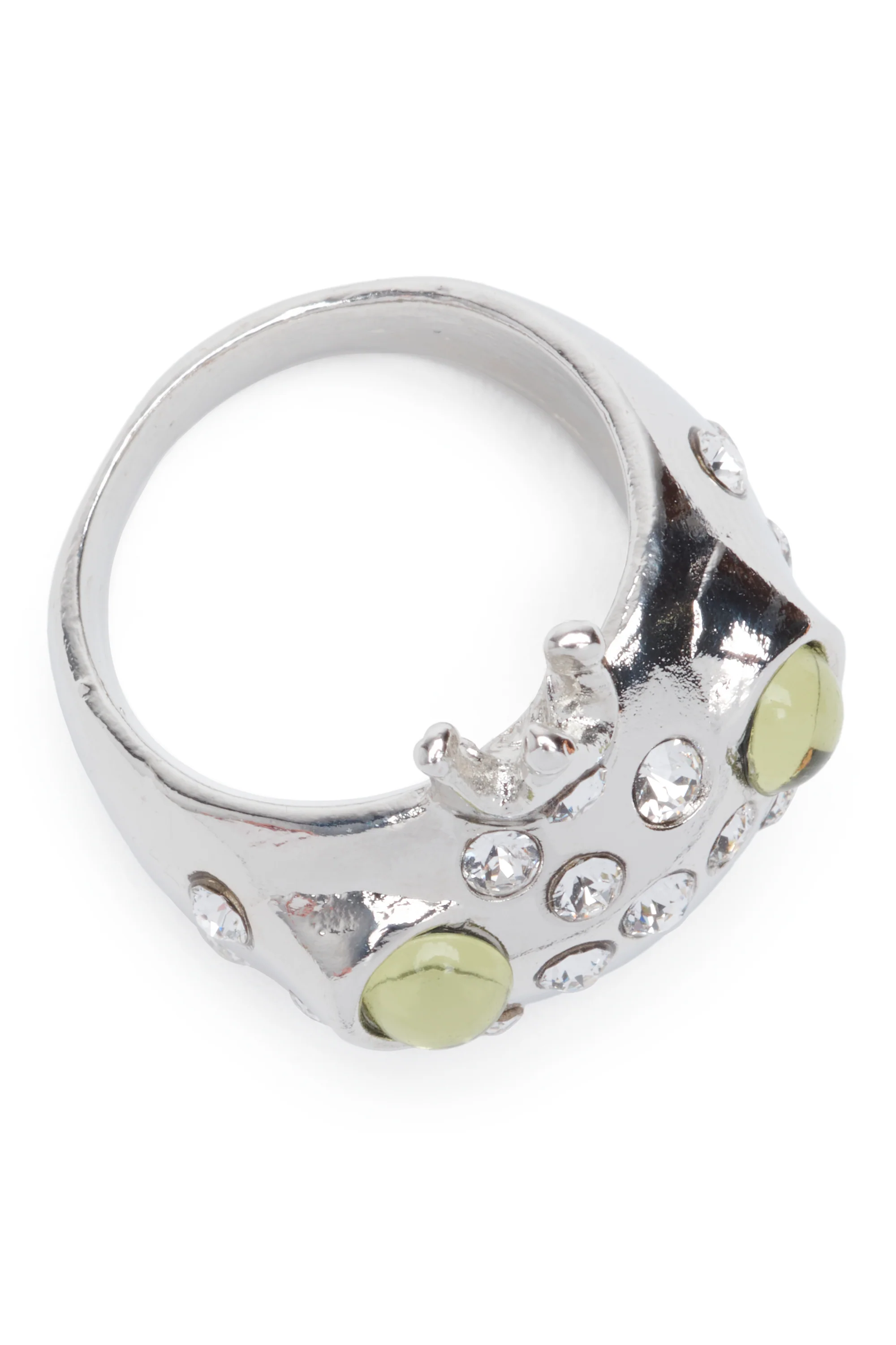 SILVER LIME FRECKLES FROG PRINCE RING - Image 4