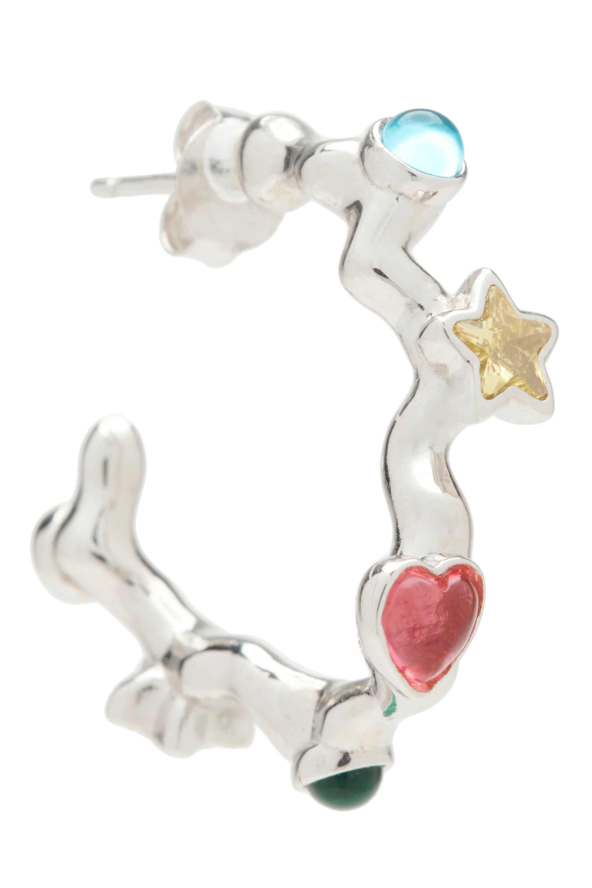 SILVER MULTI FLORENCE EARRINGS - Image 3