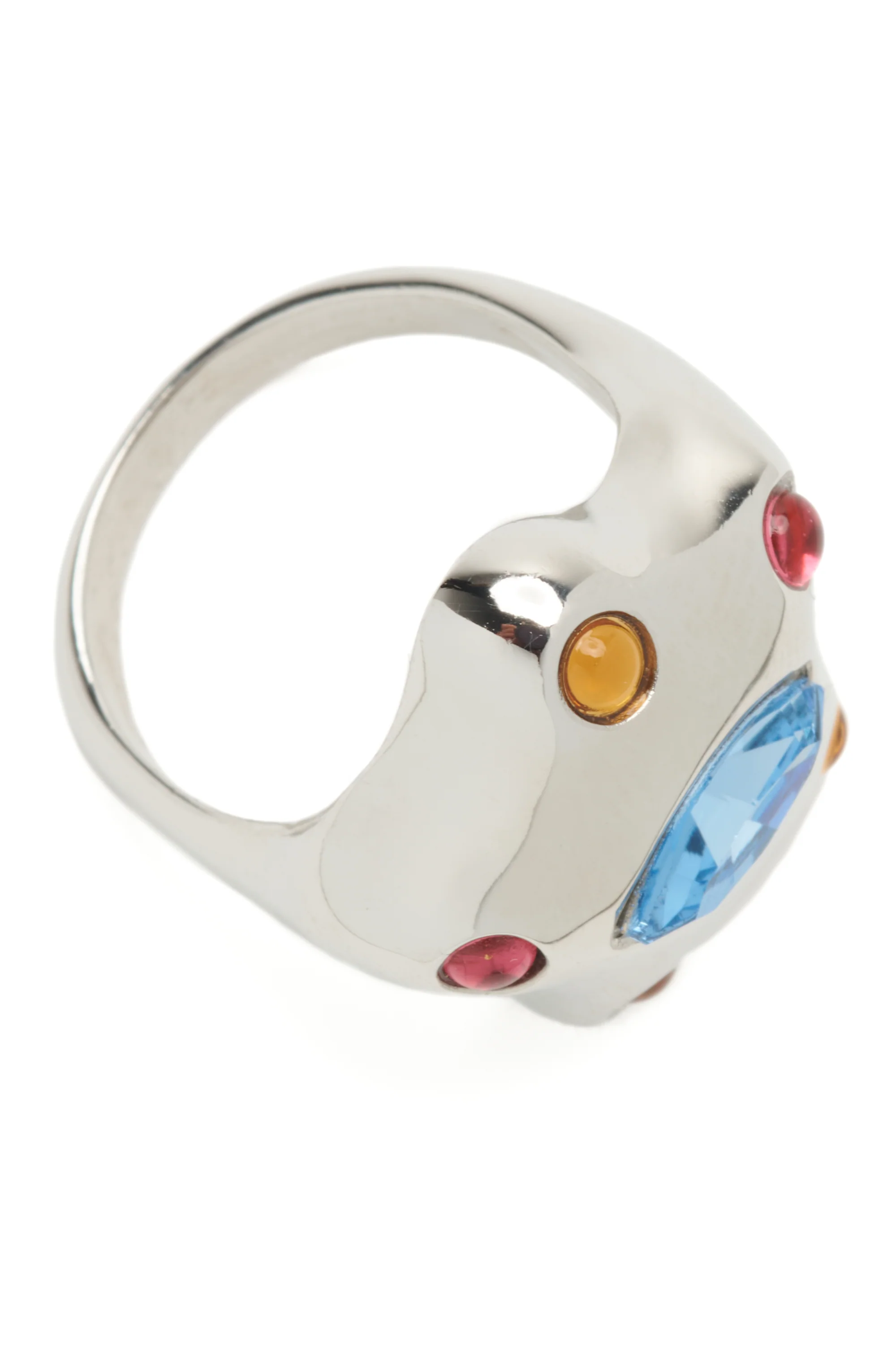 SILVER PASTEL MULTI DEMI STARLETTE RING - Image 4