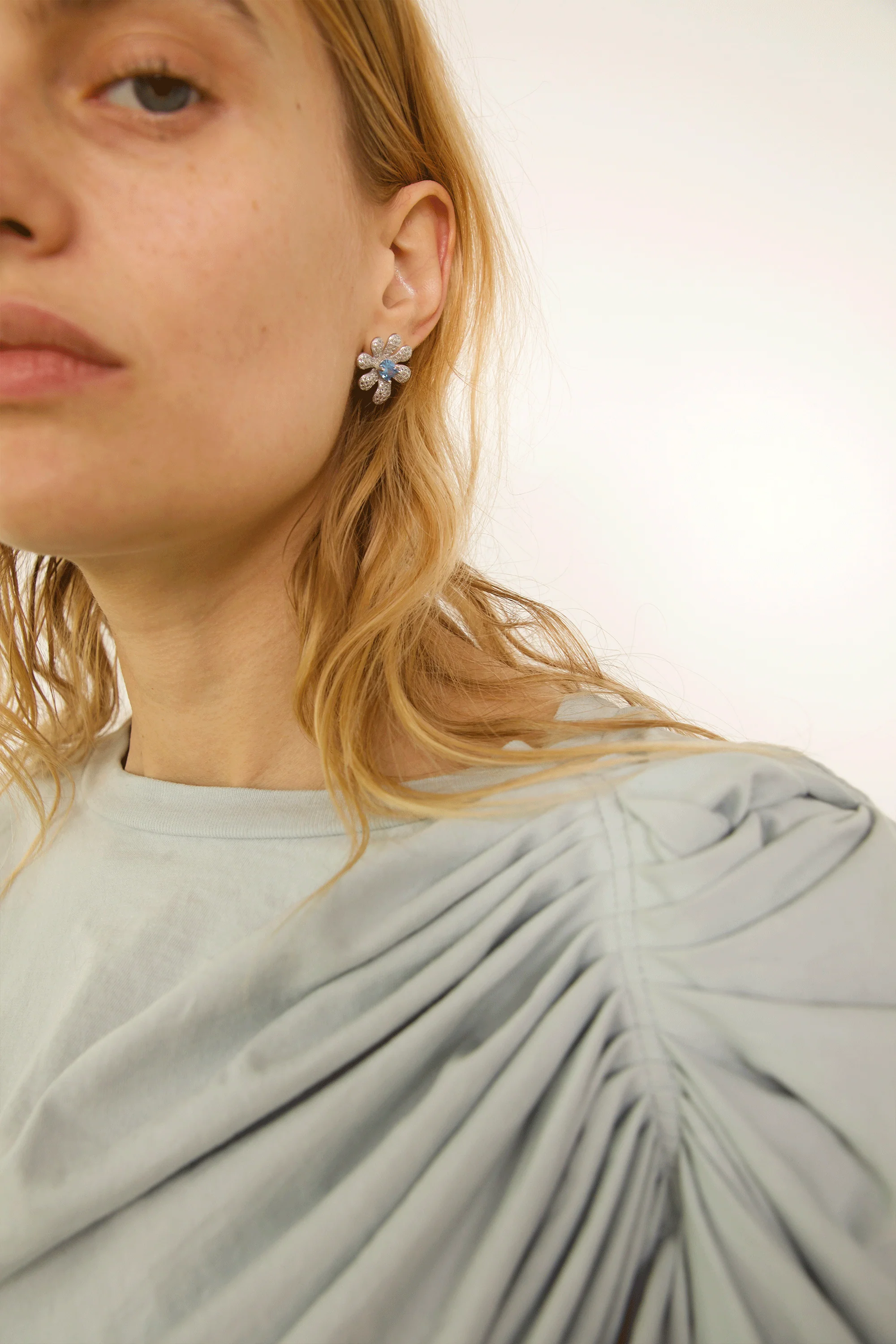 SKY MIX SQUASHED BLOSSOM EARRING - Image 2
