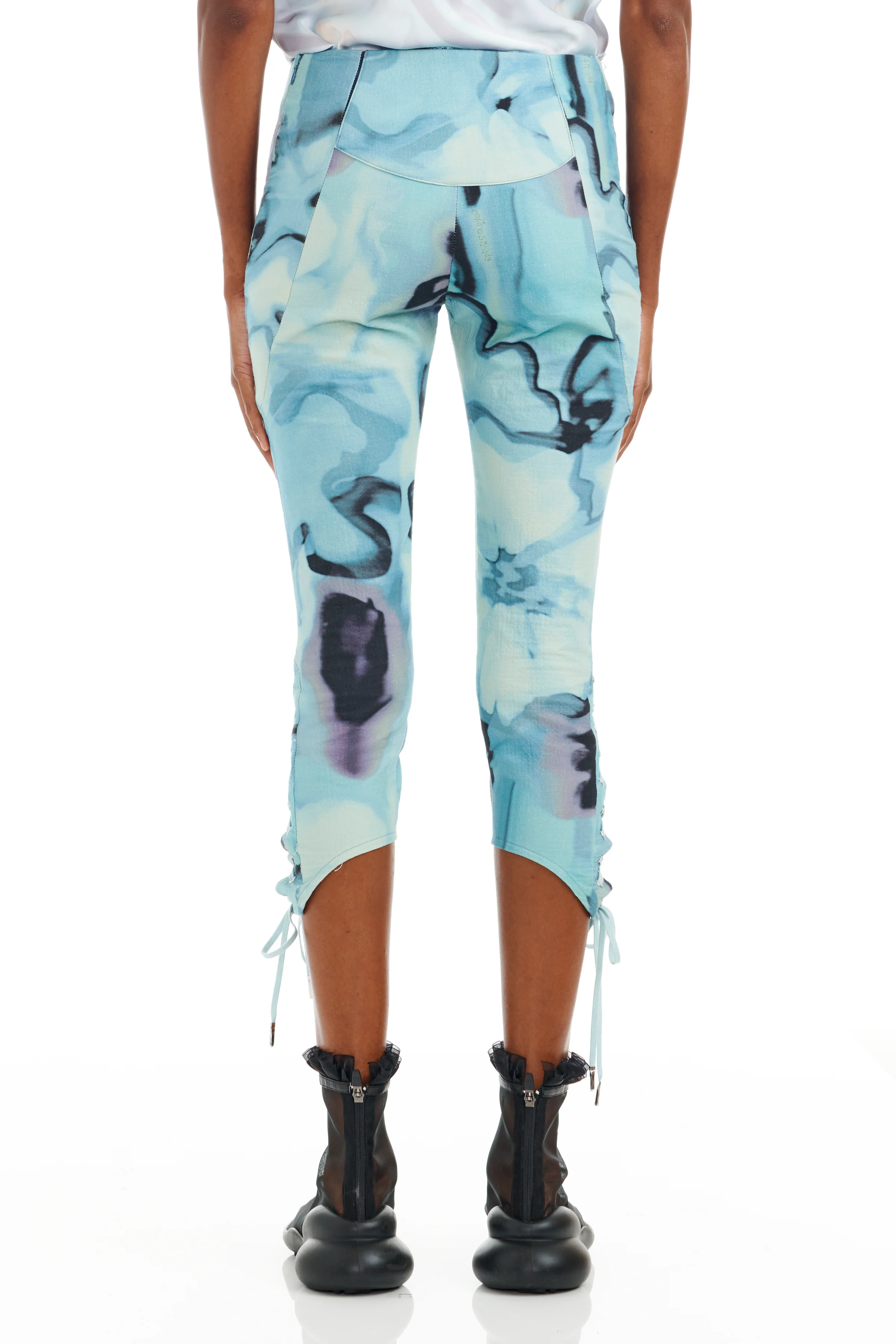 SKY WATERCOLOR FLORAL BANEBERRY PANT - Image 4