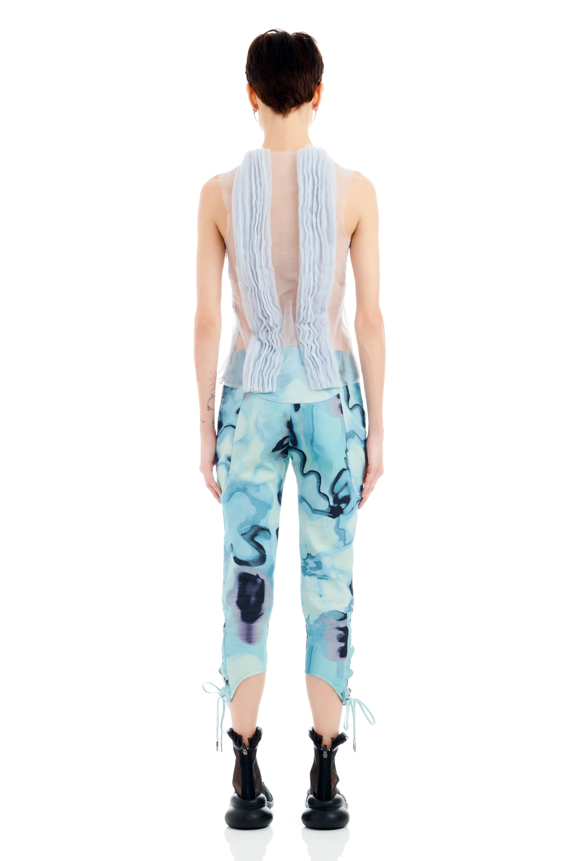 SKY WATERCOLOR FLORAL BANEBERRY PANT - Image 7