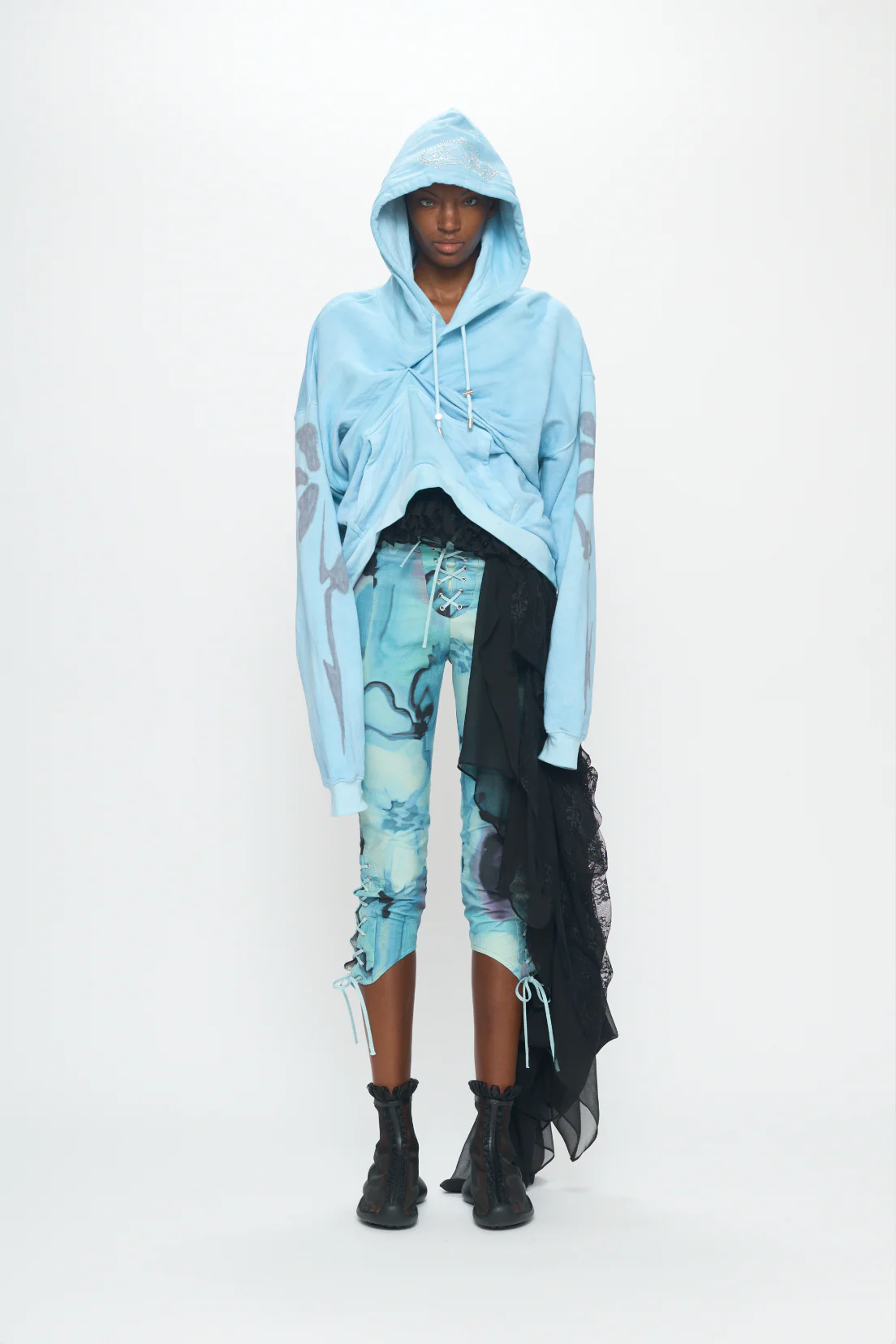 SKY WATERCOLOR FLORAL BANEBERRY PANT - Image 8