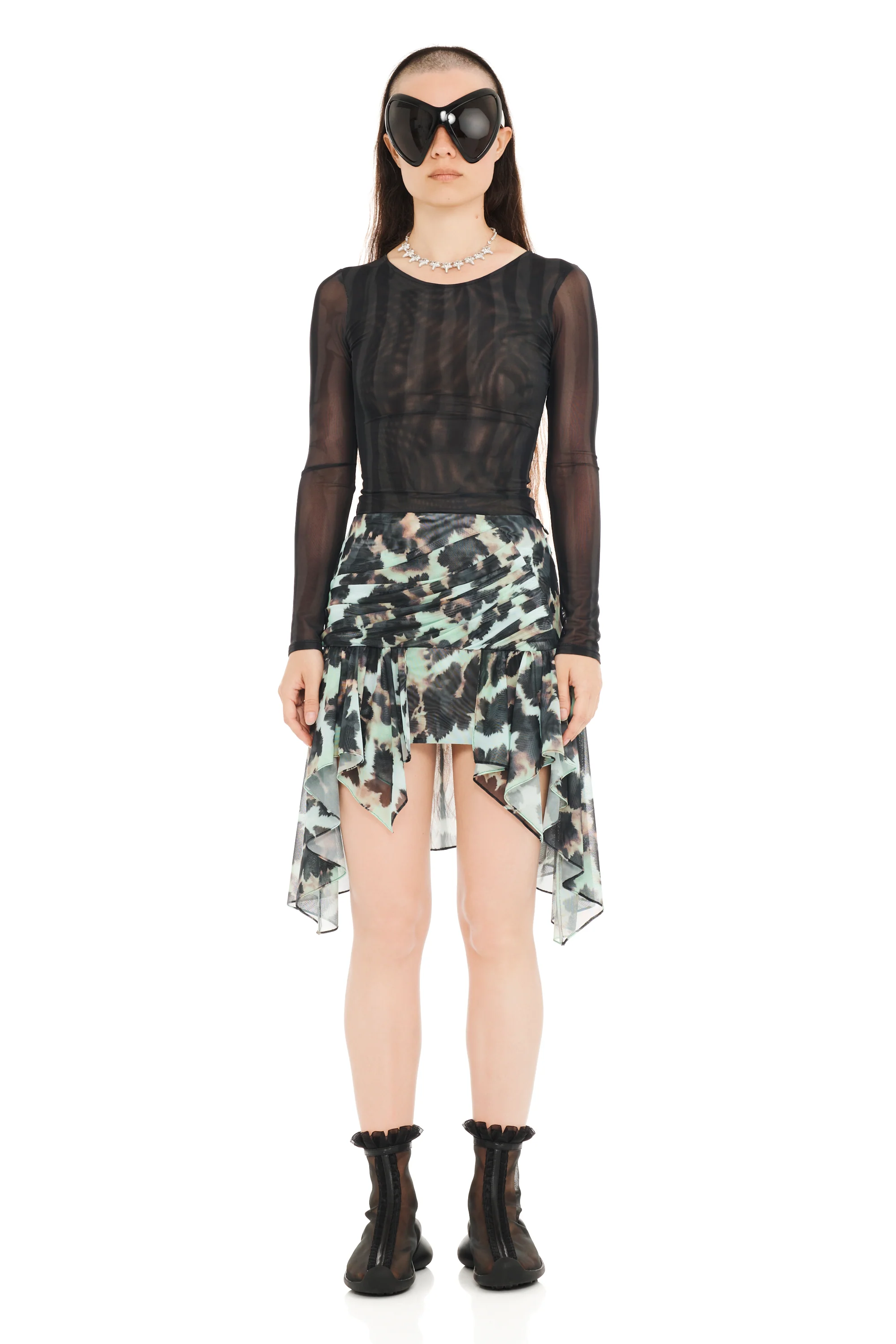 SNOW LEOPARD CELOSIA MINI SKIRT