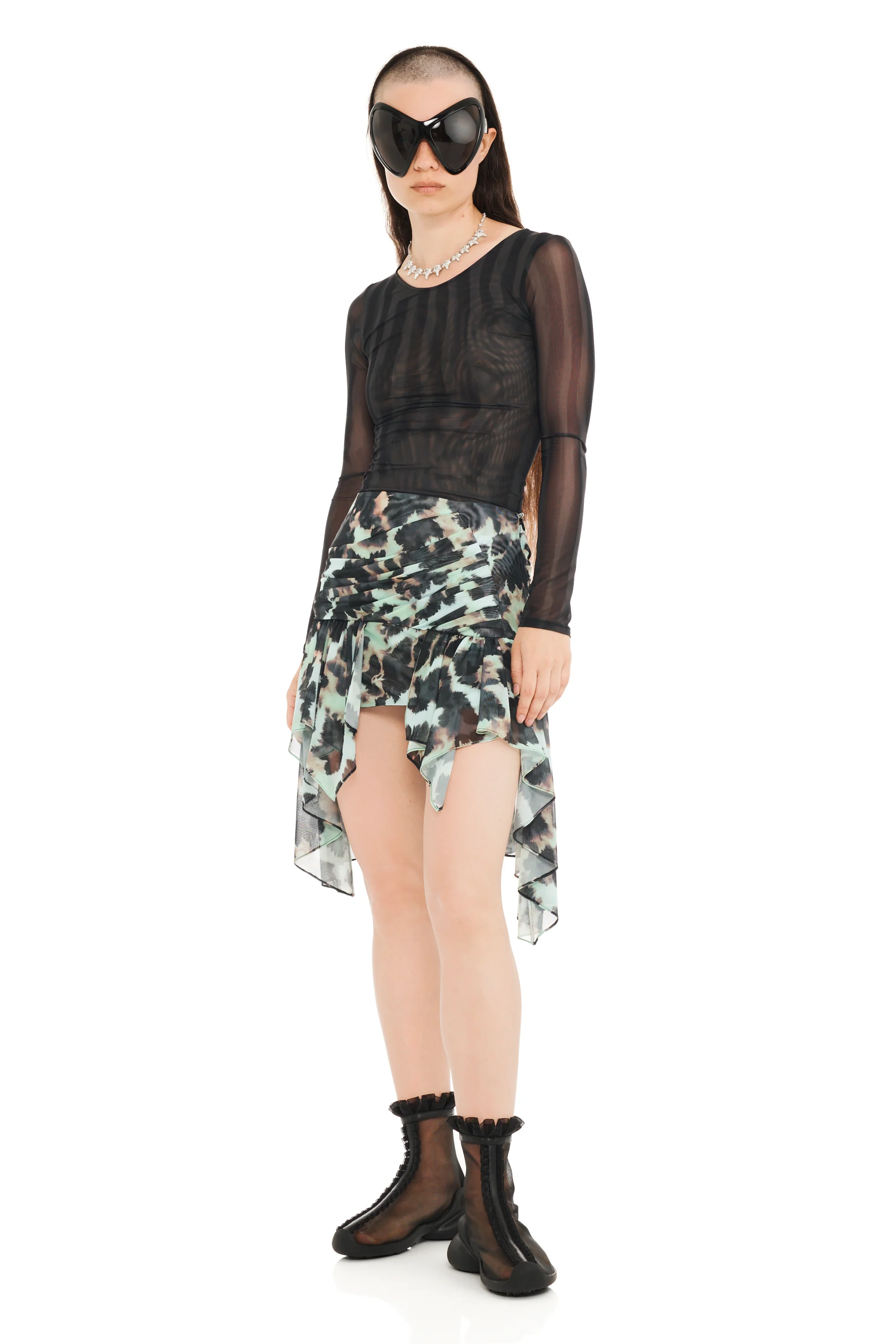 SNOW LEOPARD CELOSIA MINI SKIRT - Image 2