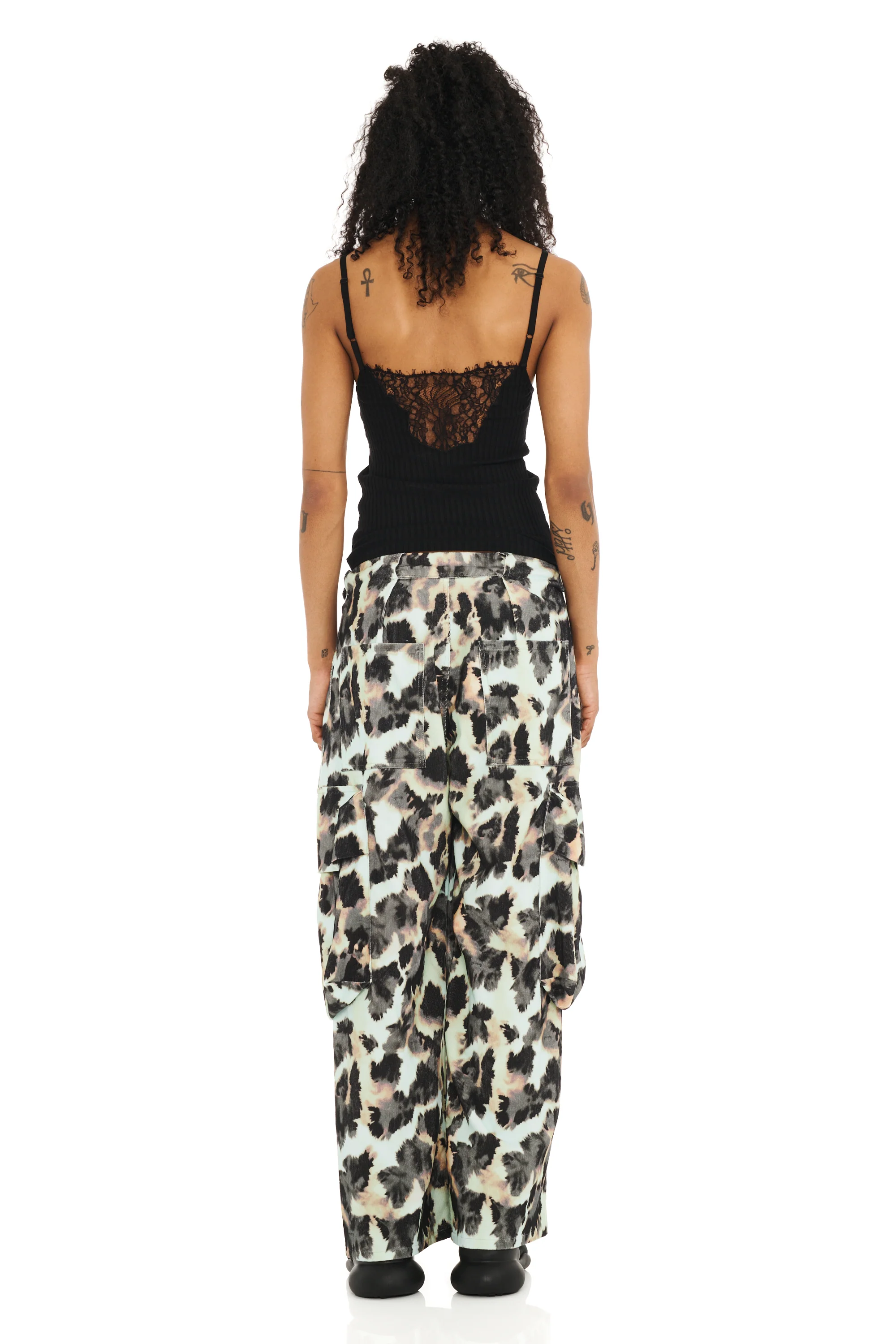 SNOW LEOPARD PLEATED CARGO PANT - Image 4