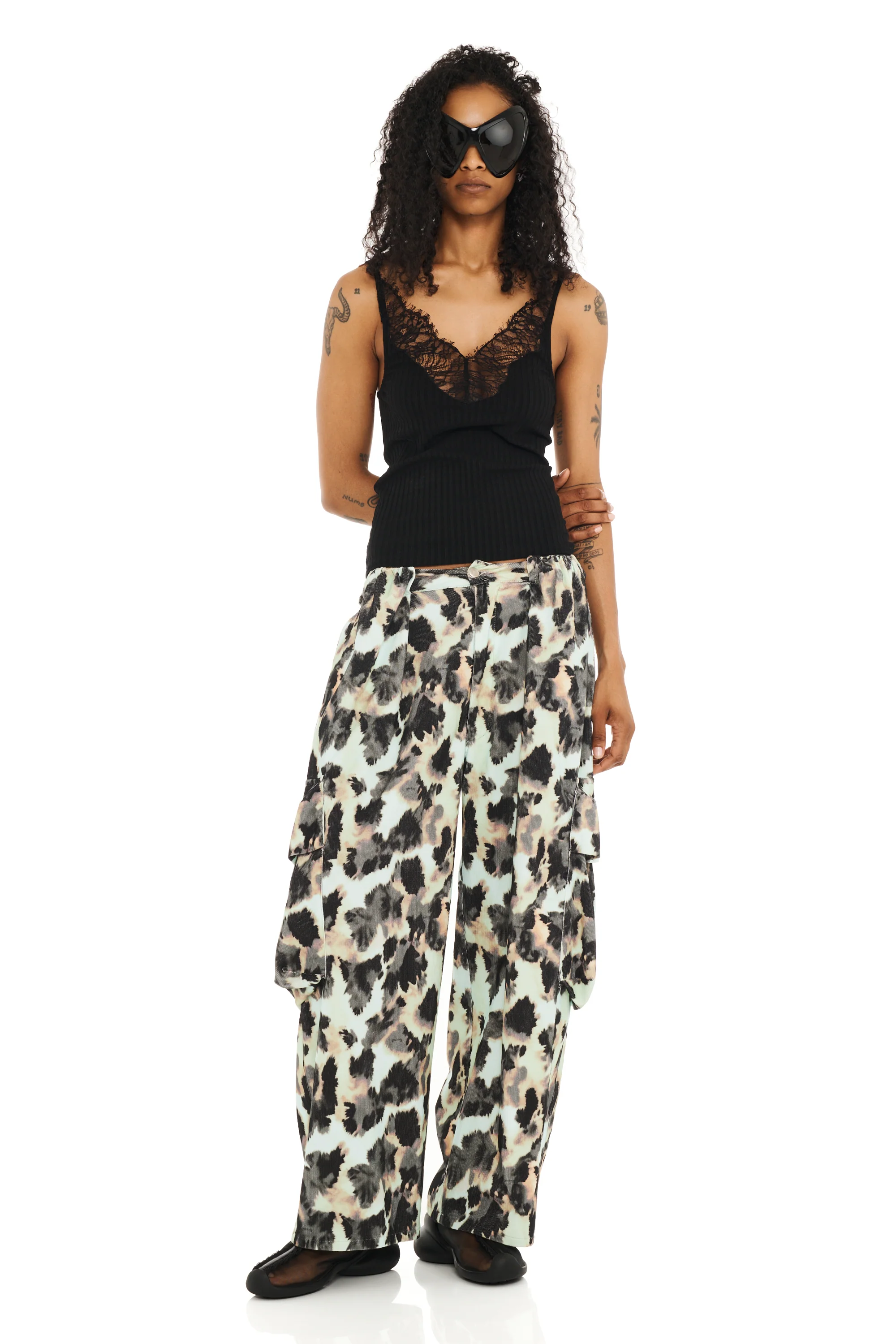 SNOW LEOPARD PLEATED CARGO PANT - Image 5