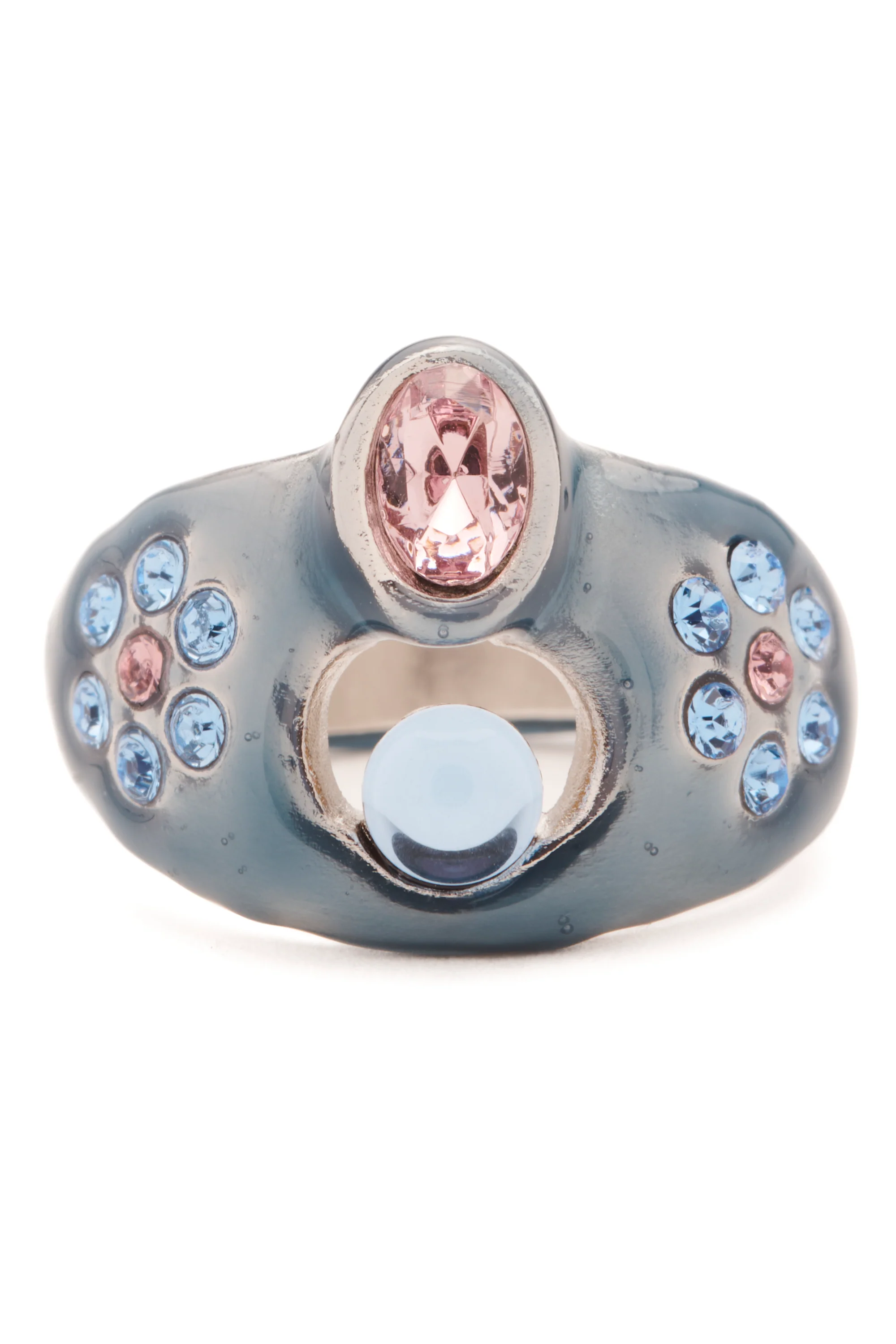 SOFT BLUE COSMIC DAISY RING