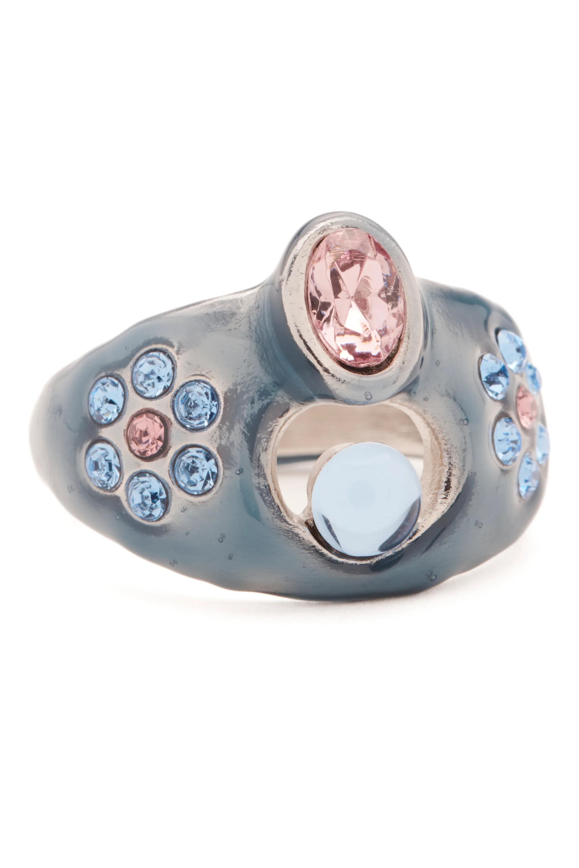 SOFT BLUE COSMIC DAISY RING - Image 2