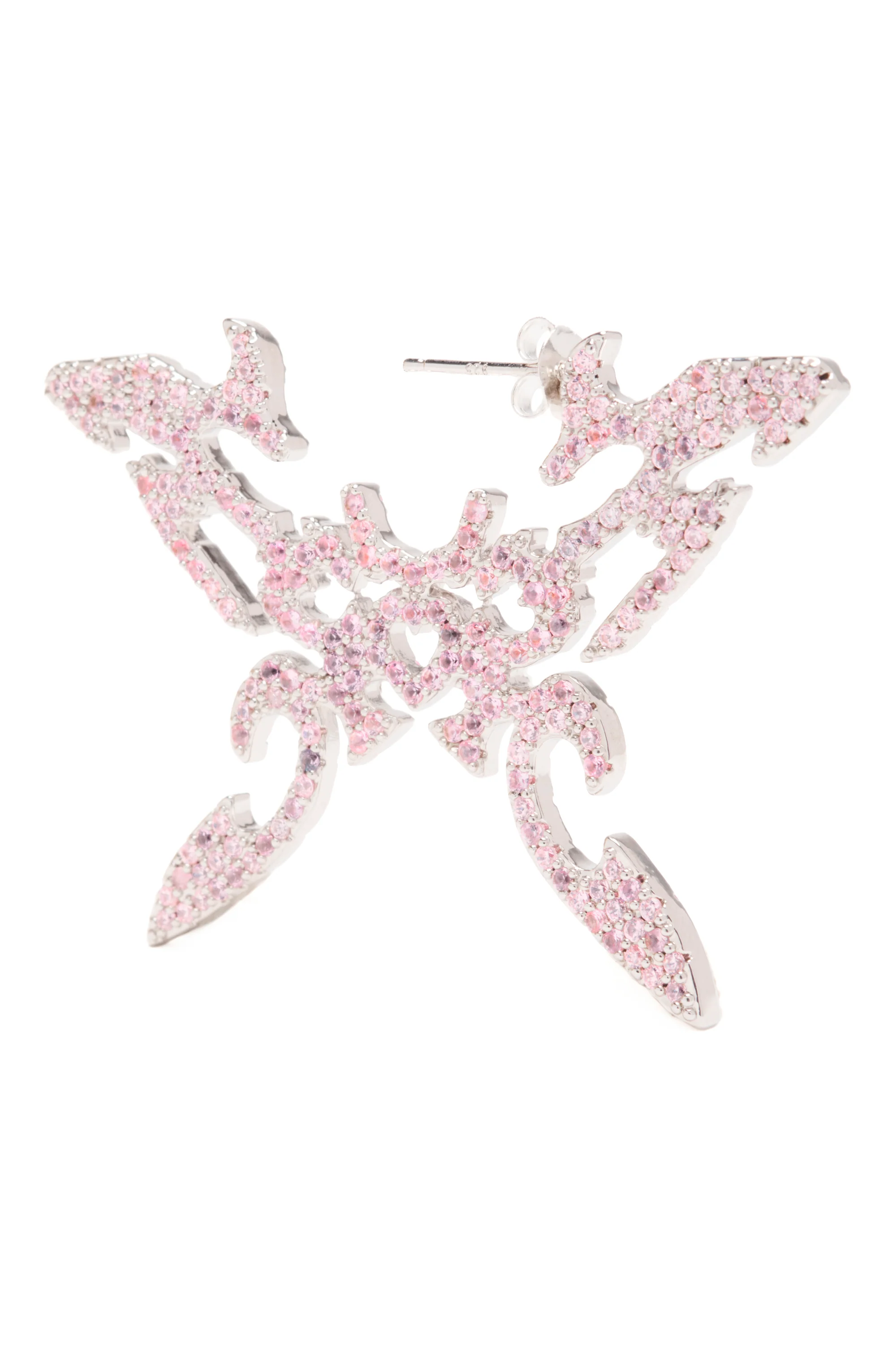 SOFT PINK BUTTERFLY TATTOO EARRINGS - Image 2